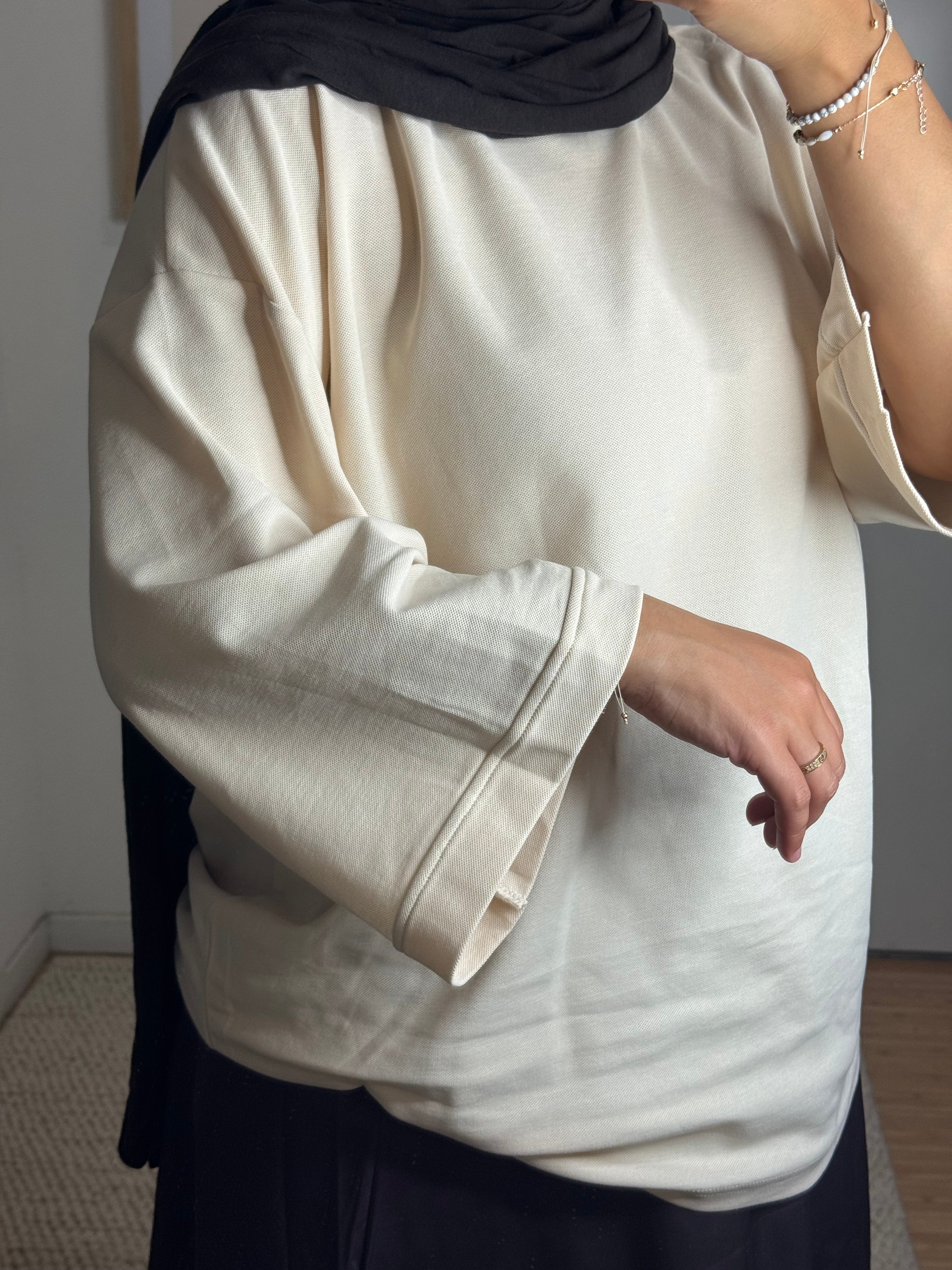 T-shirt oversize qualité premium beige
