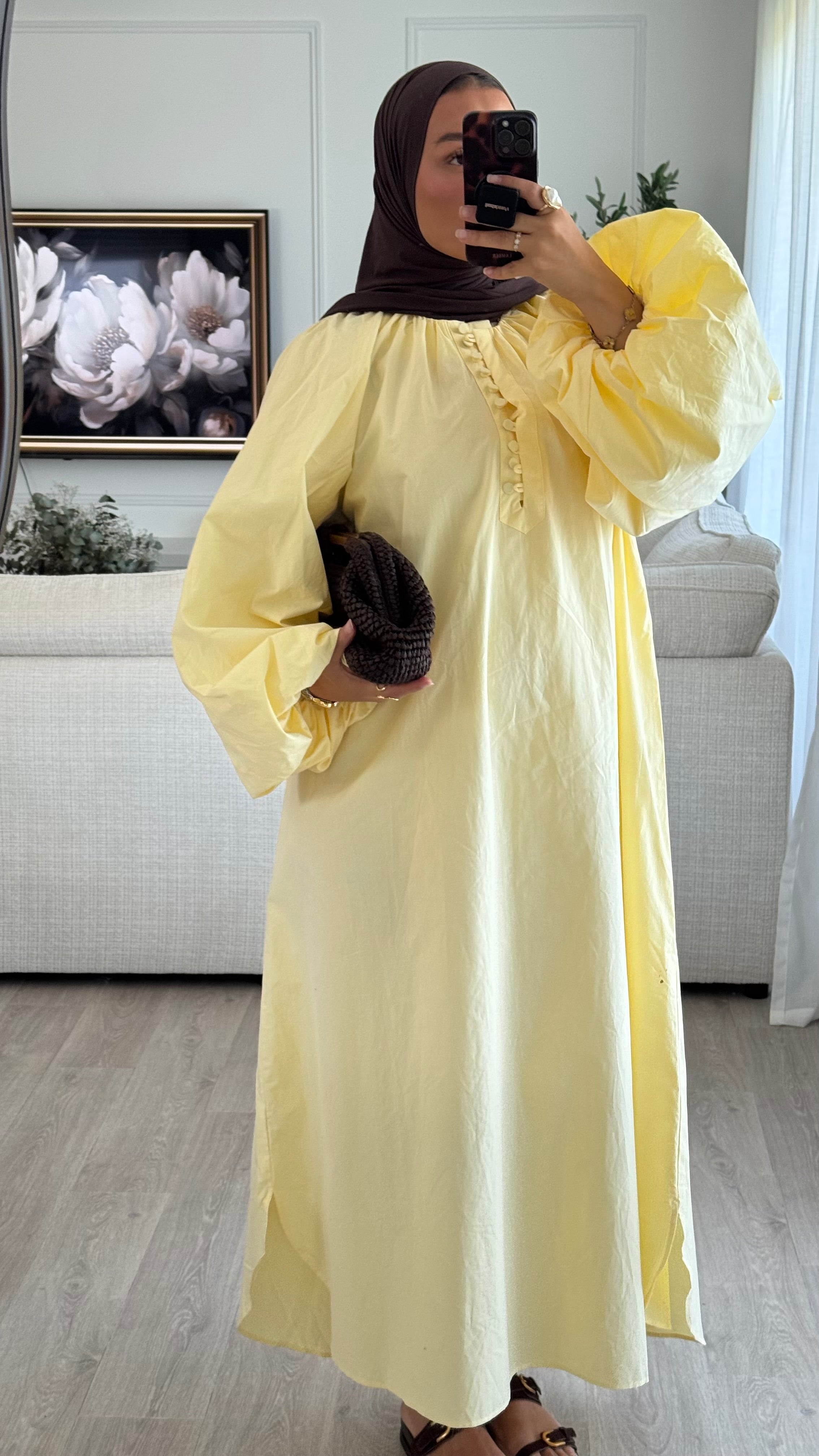 Robe 100% cotton | Jaune