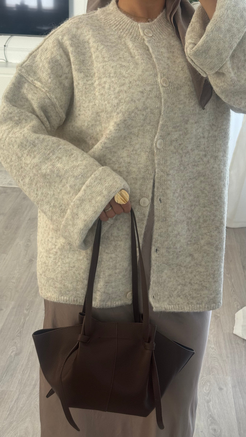 Gilet Cocoon | Beige chiné