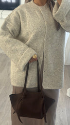 Gilet Cocoon | Beige chiné