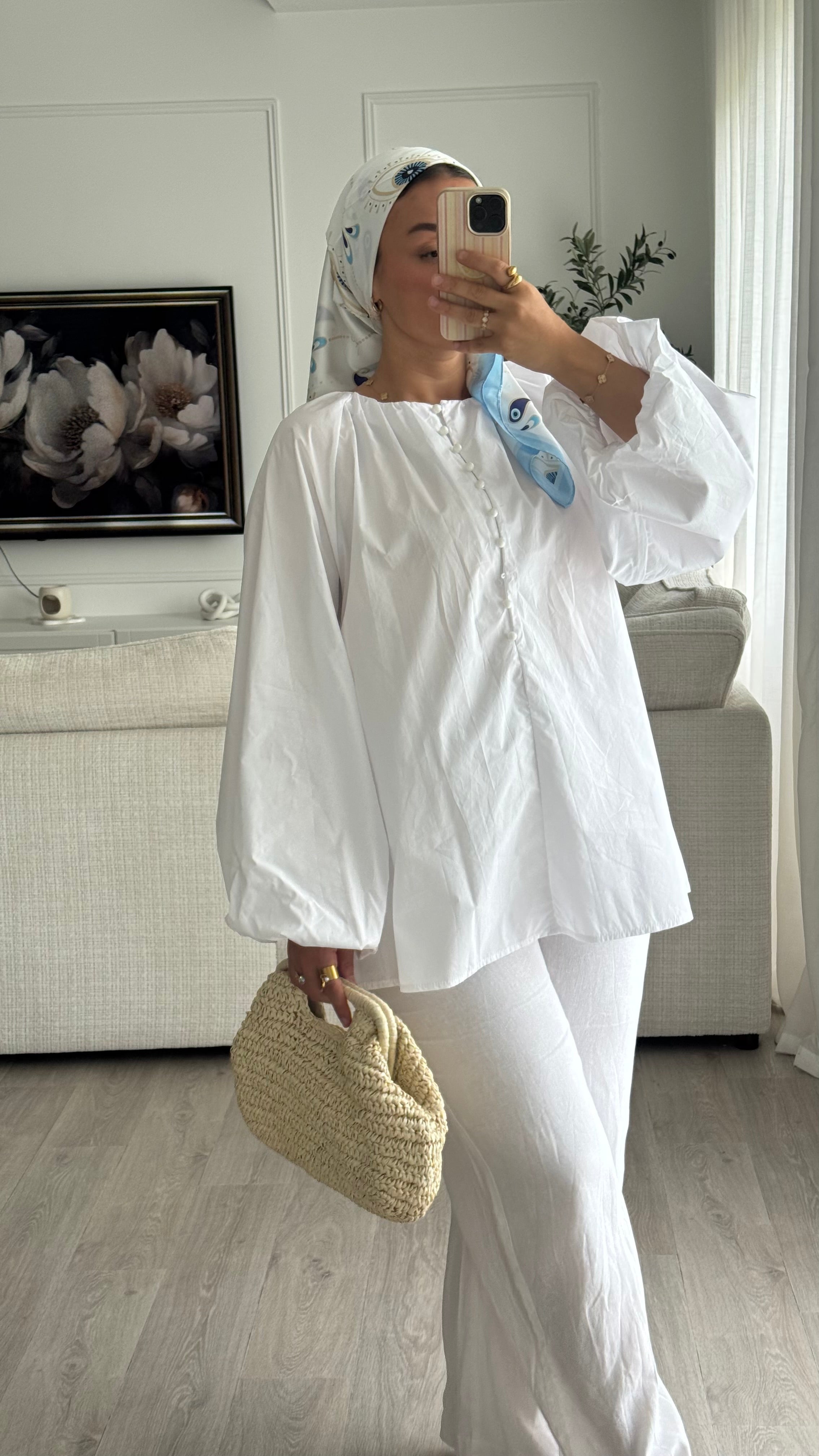 Blouse 100% cotton | Blanc