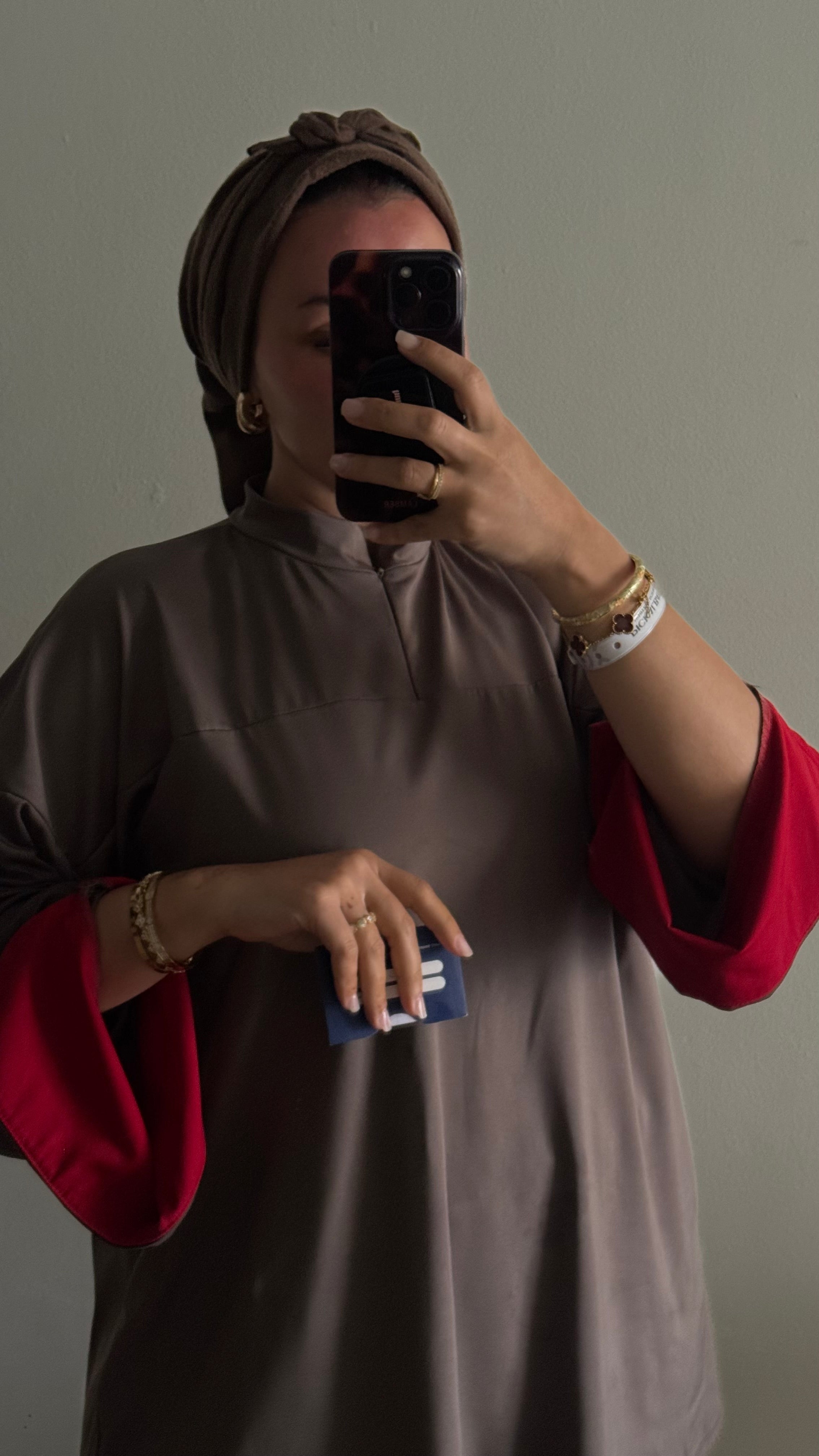 Burkini Lycia | Taupe - Rouge