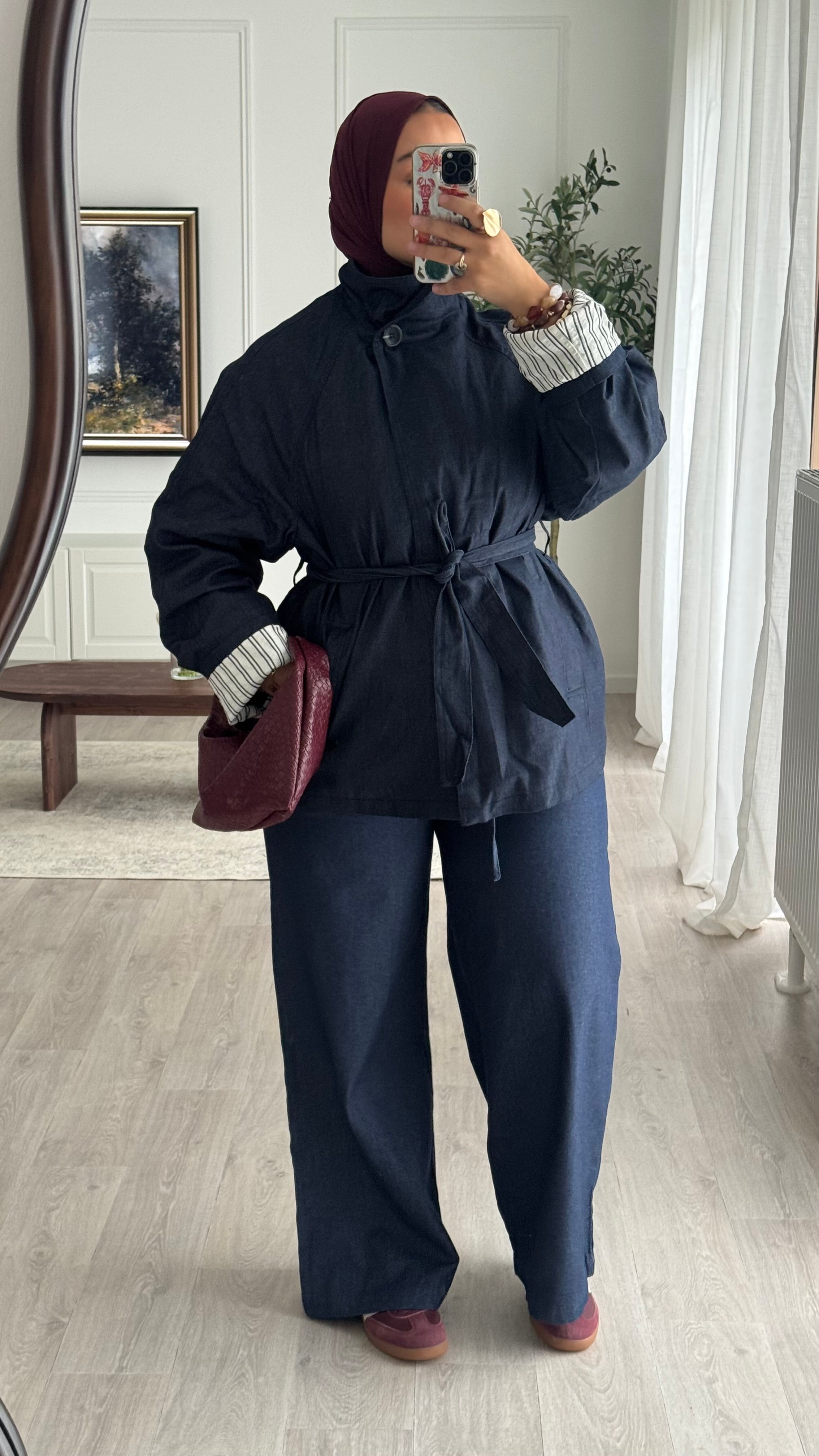 Amara short trench coat | Jeans