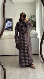 Robe à pois Kayna | Chocolat