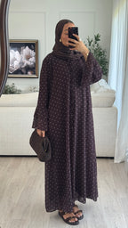 Robe à pois mousseline | Chocolat