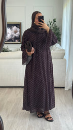 Robe à pois mousseline | Chocolat