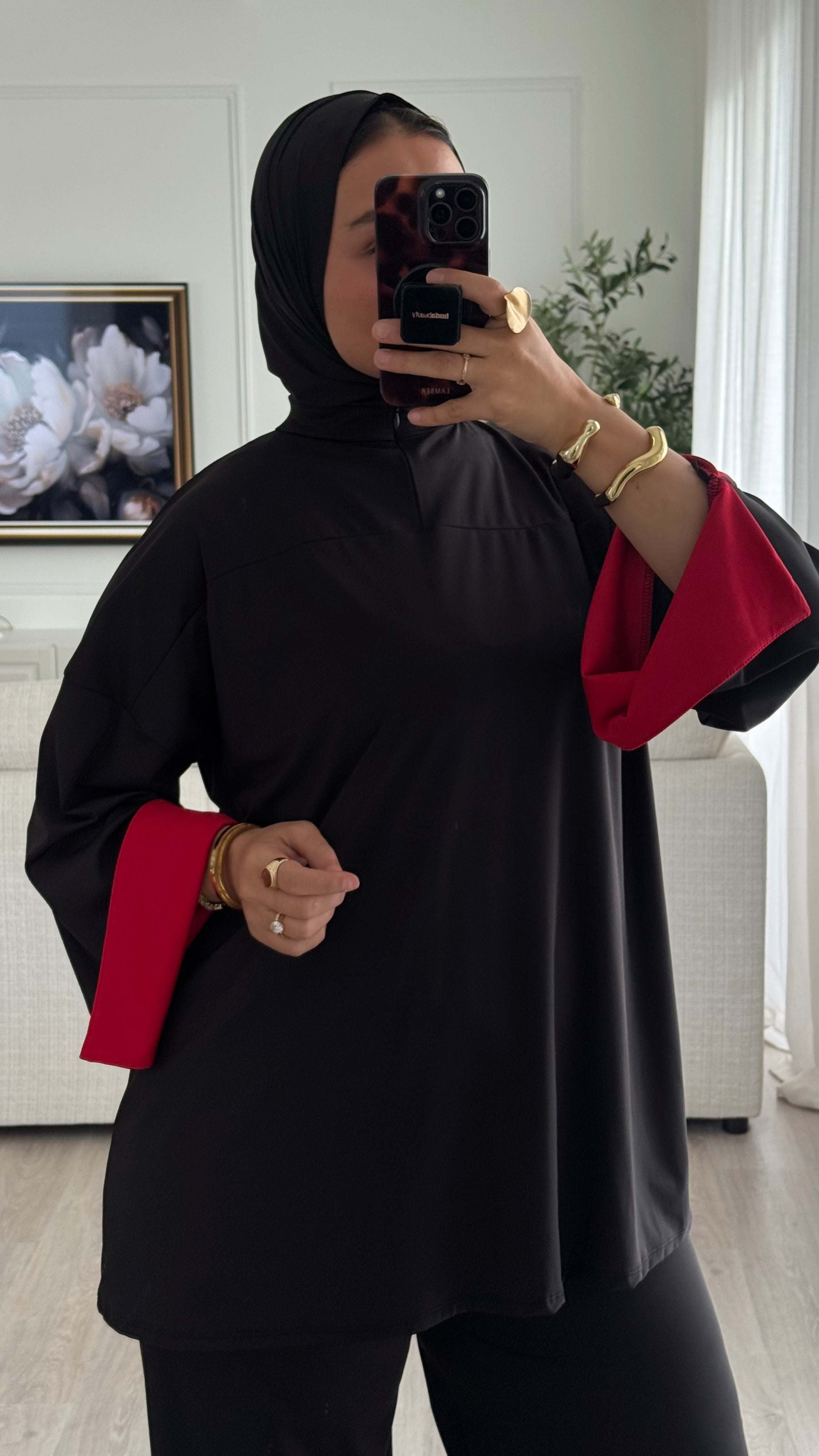 Burkini Lycia | Noir - Rouge