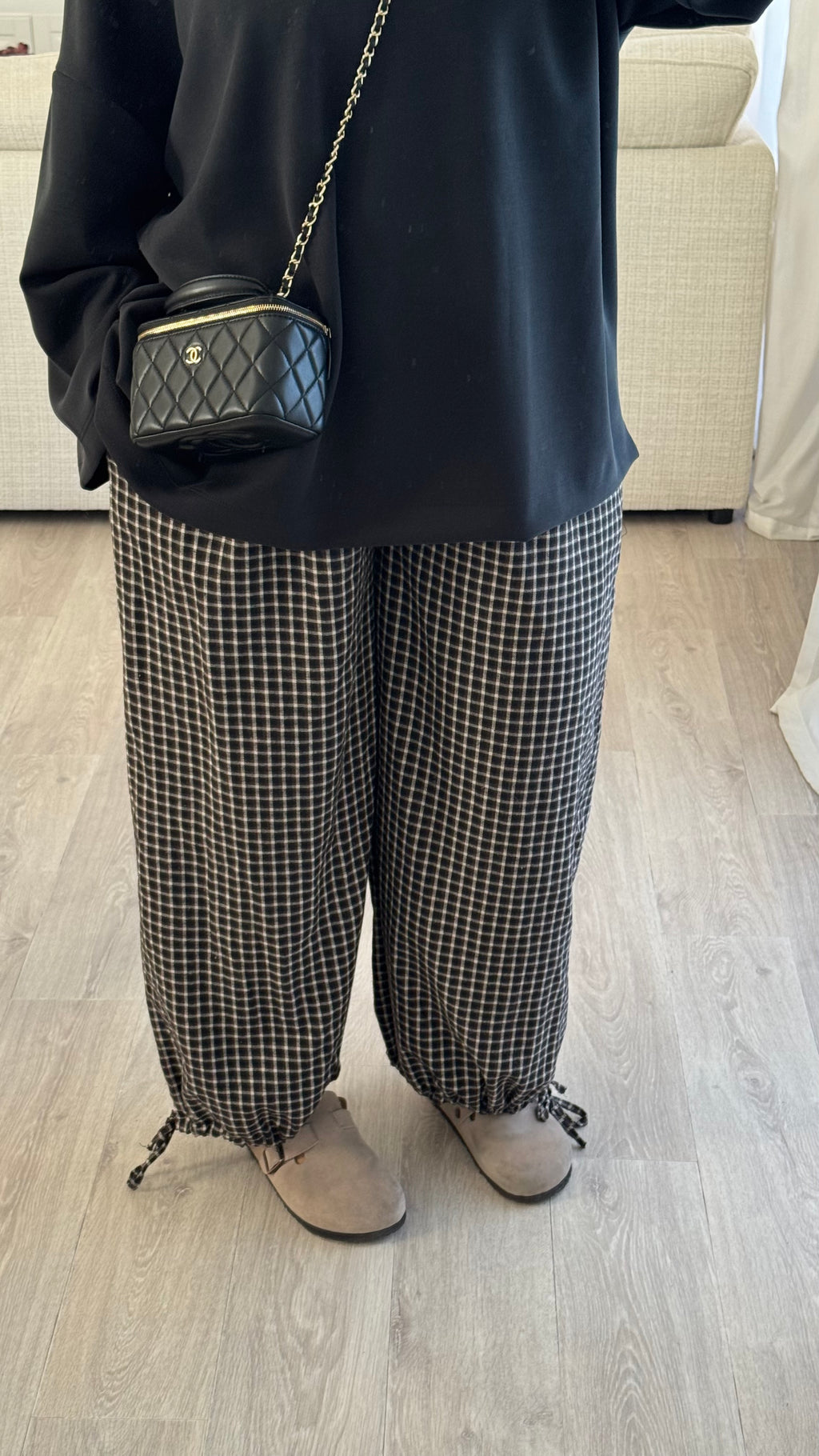 Pantalon Balloon à Carreaux