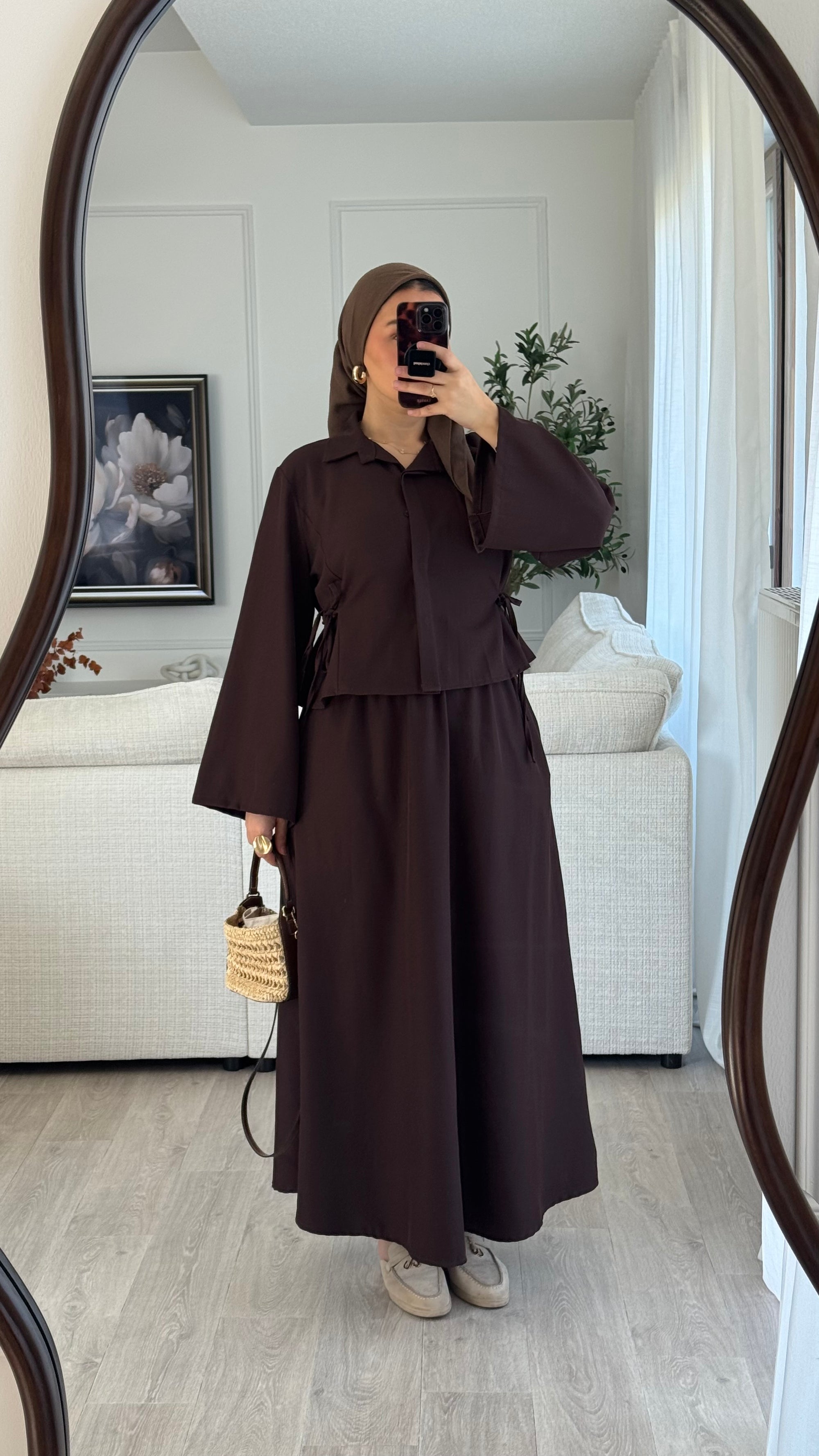 Ensemble jupe Malak | Marron