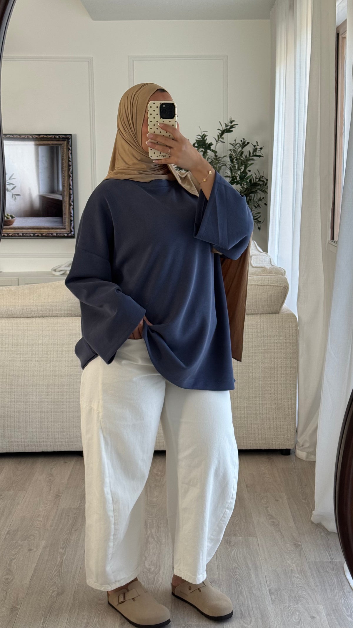 T-shirt Oversize en modal | Bleu jeans