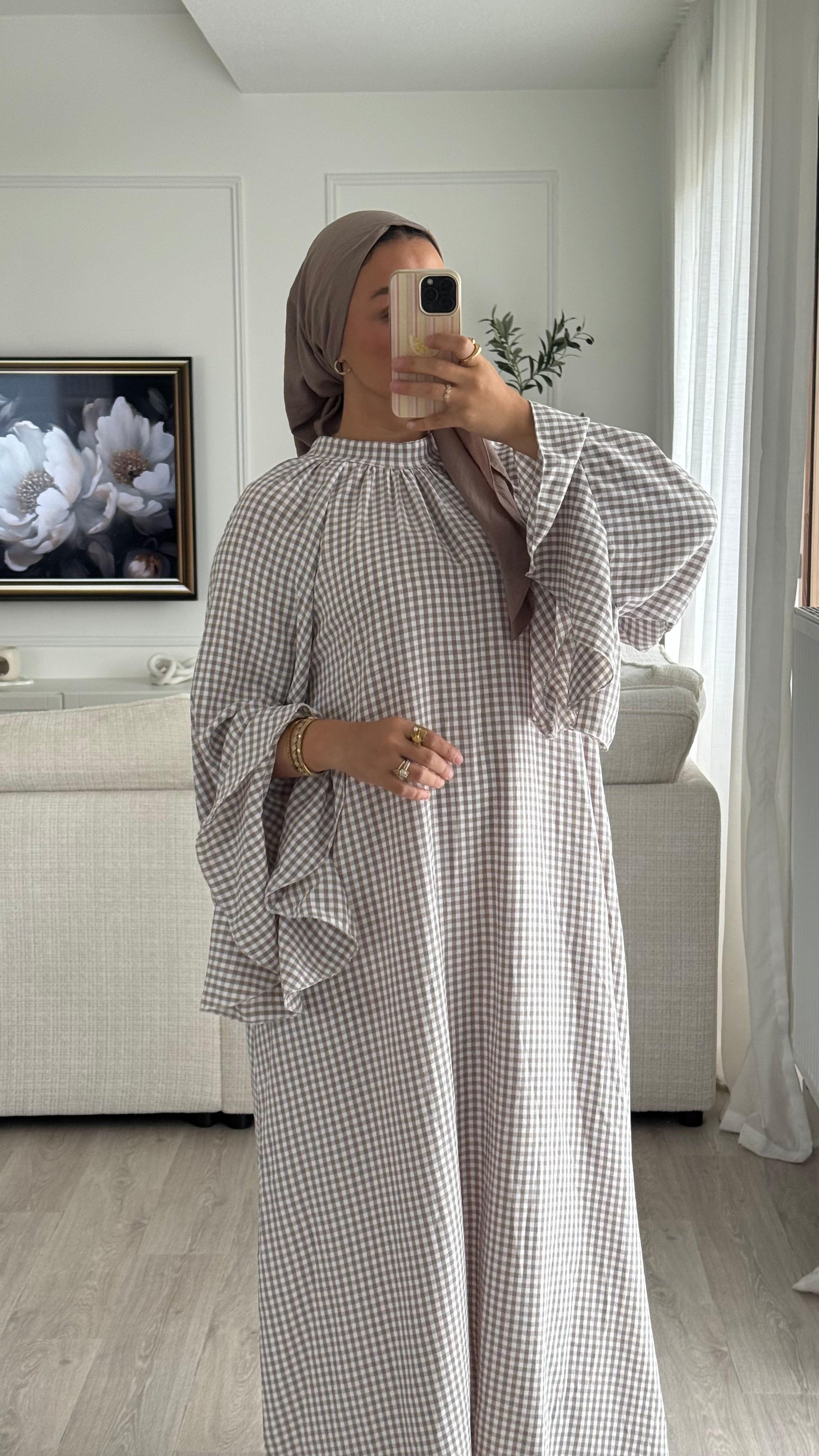 Robe Vichy | Taupe