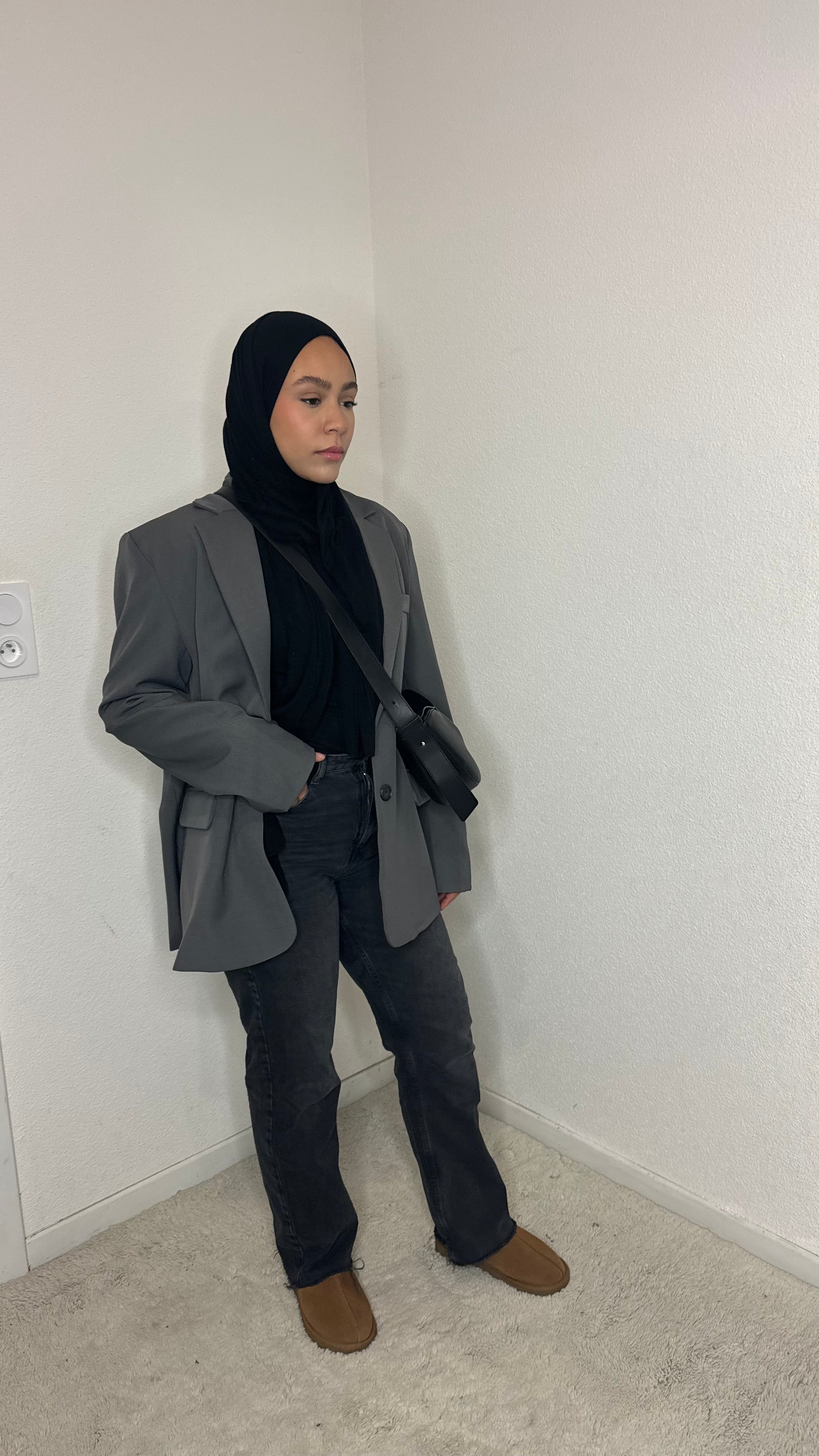 Blazer Kylie à fentes Gris