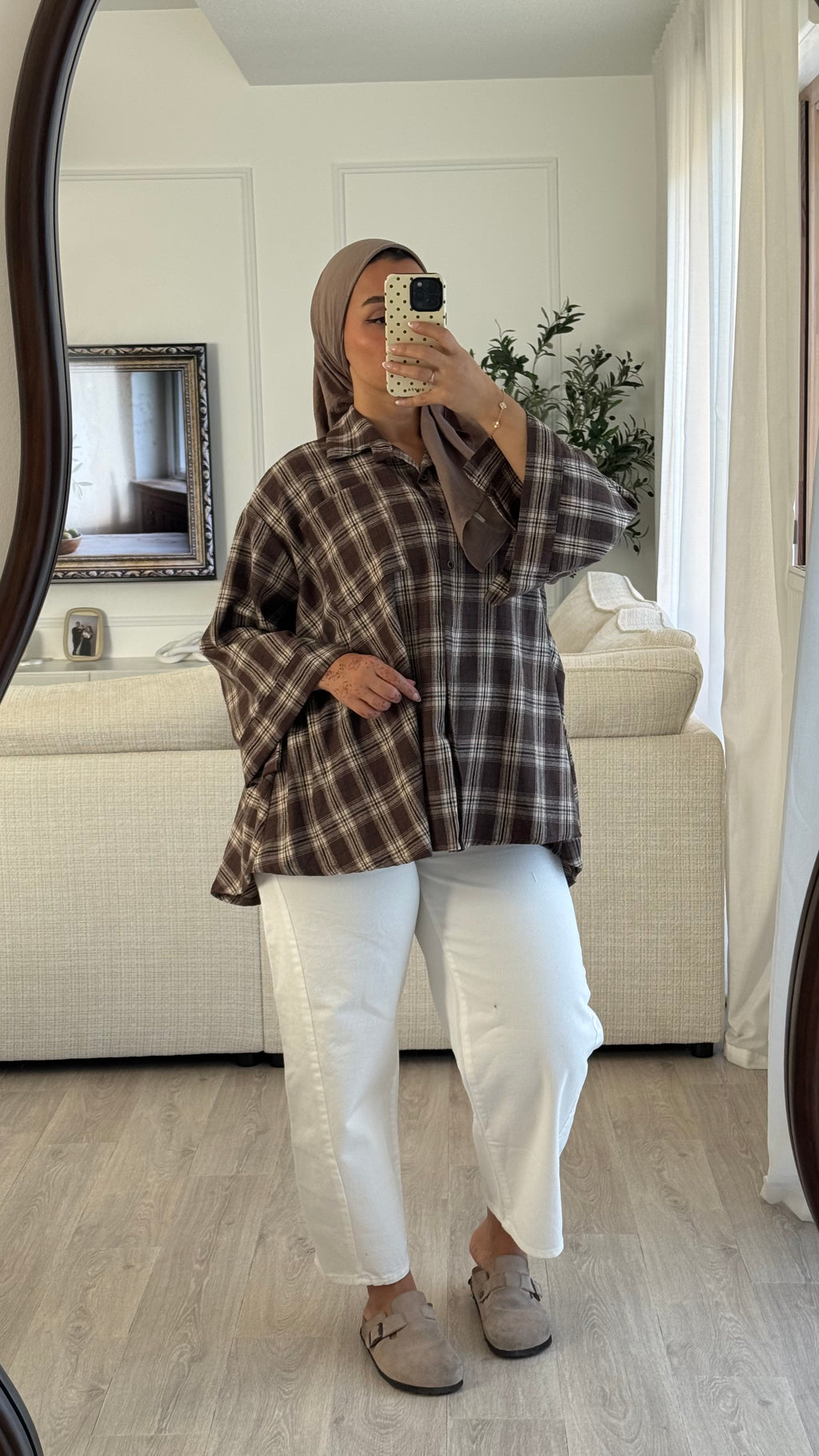 Chemise Oversize à carreaux | Chocobeige