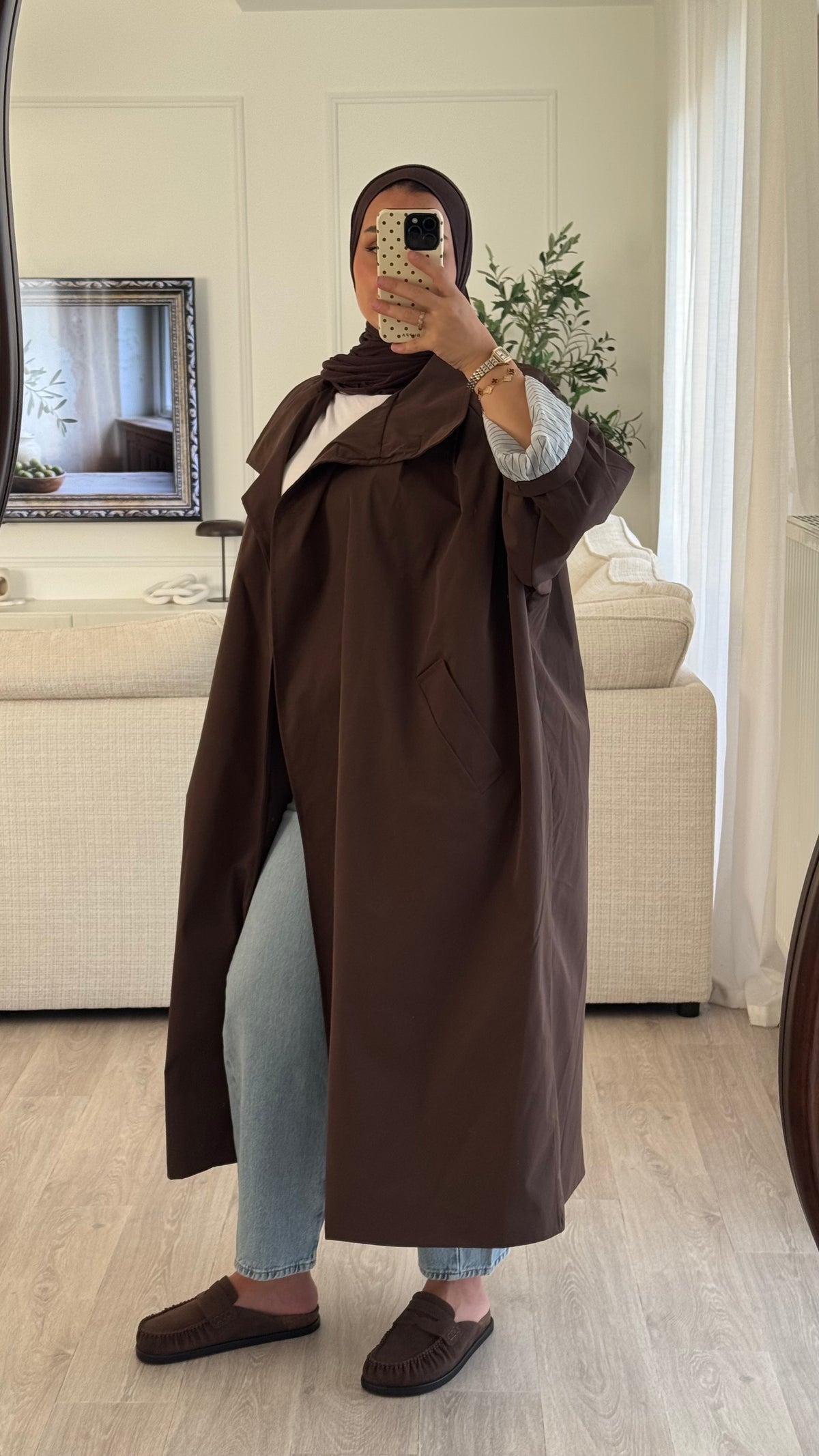 Trench Long Oversize | Chocolat