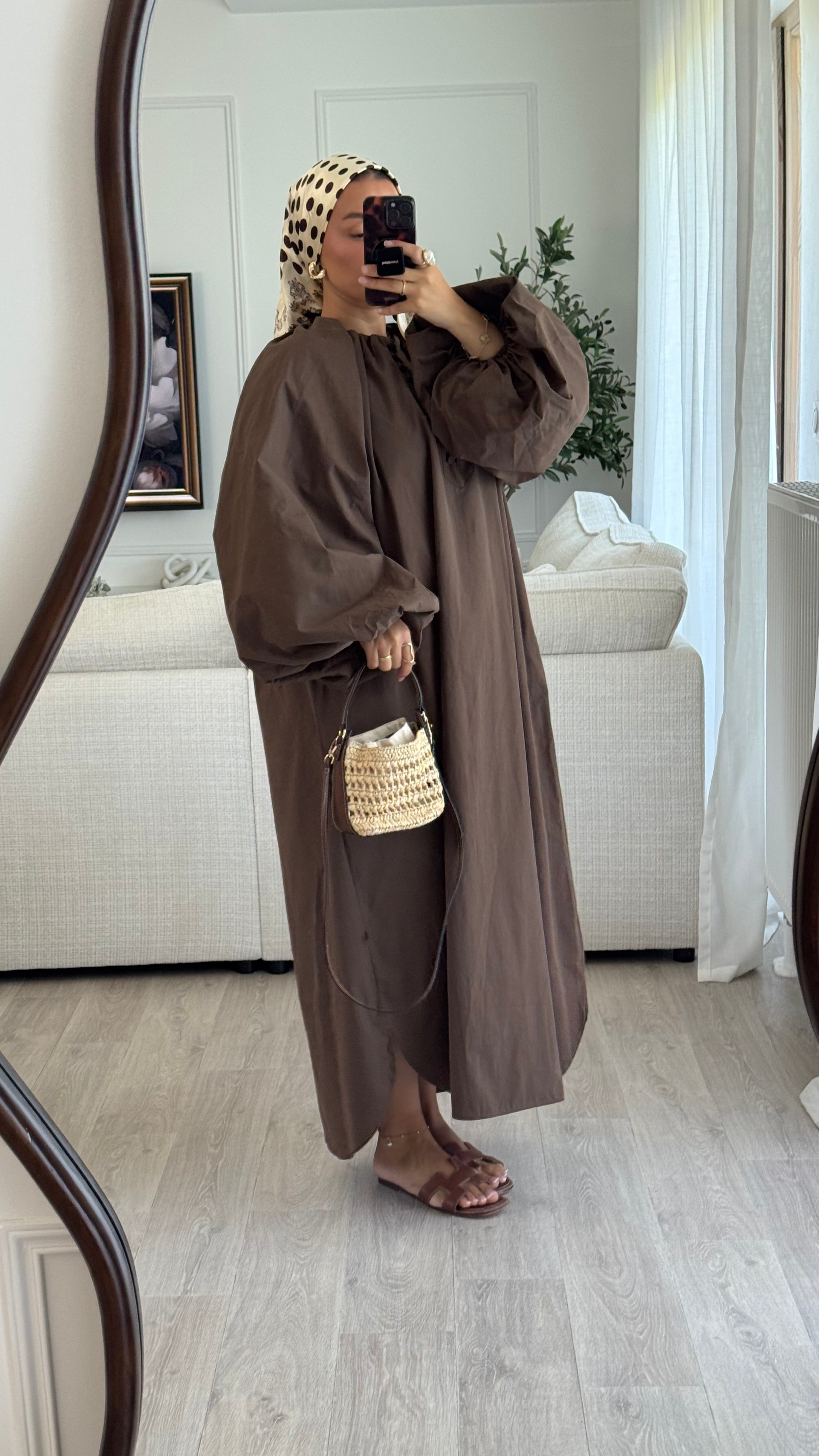 Robe 100% cotton | Chocolat