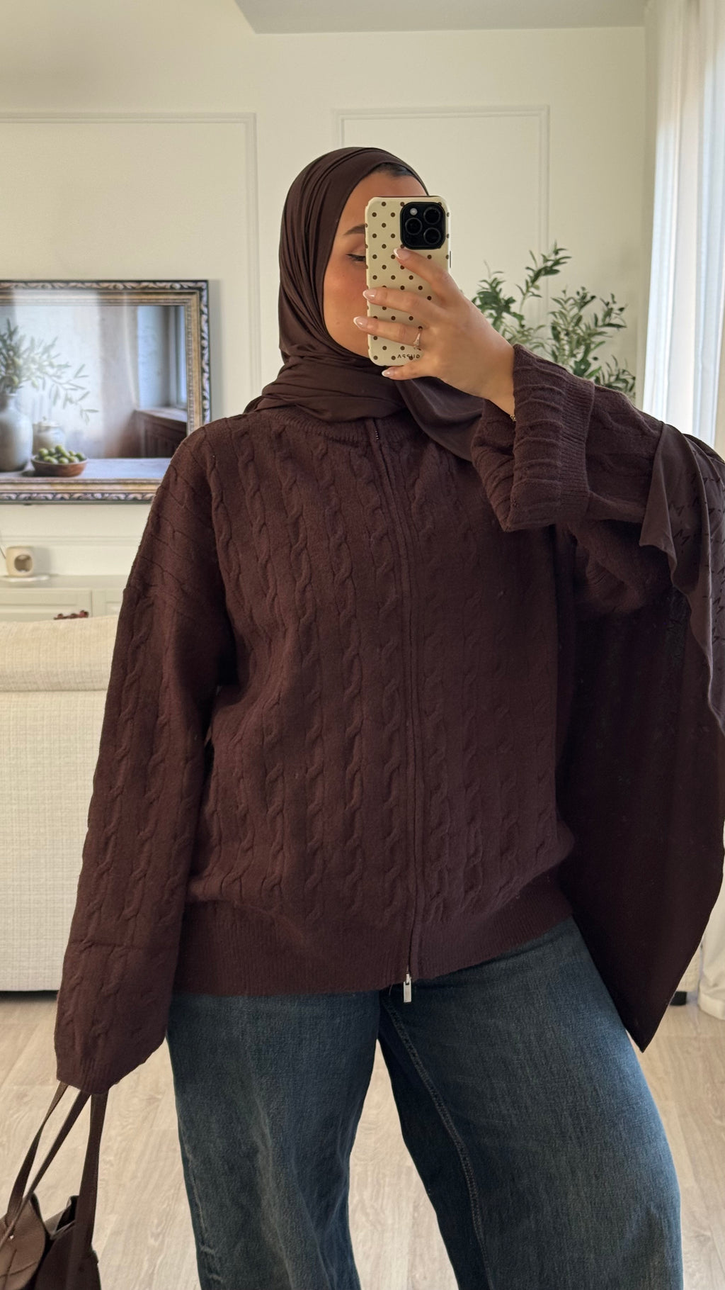 Gilet torsadée | Chocolat
