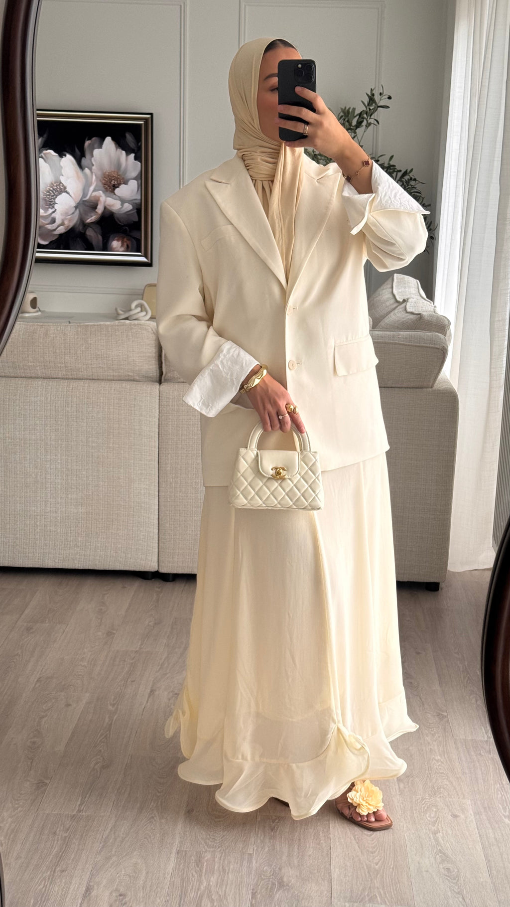 Jupe à volant | Ecru