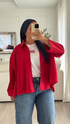 Chemise oversize | Rouge