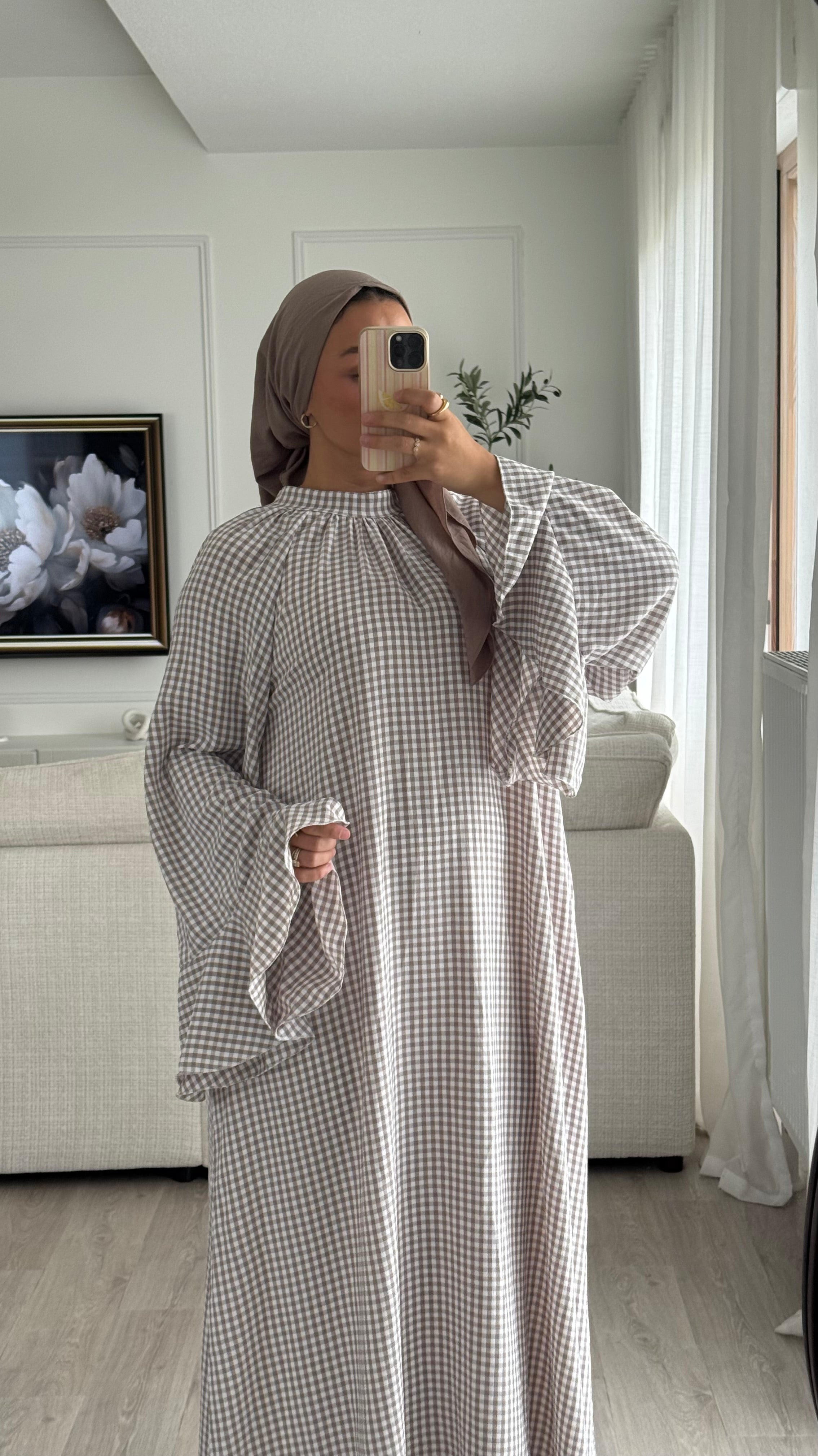 Robe Vichy | Taupe