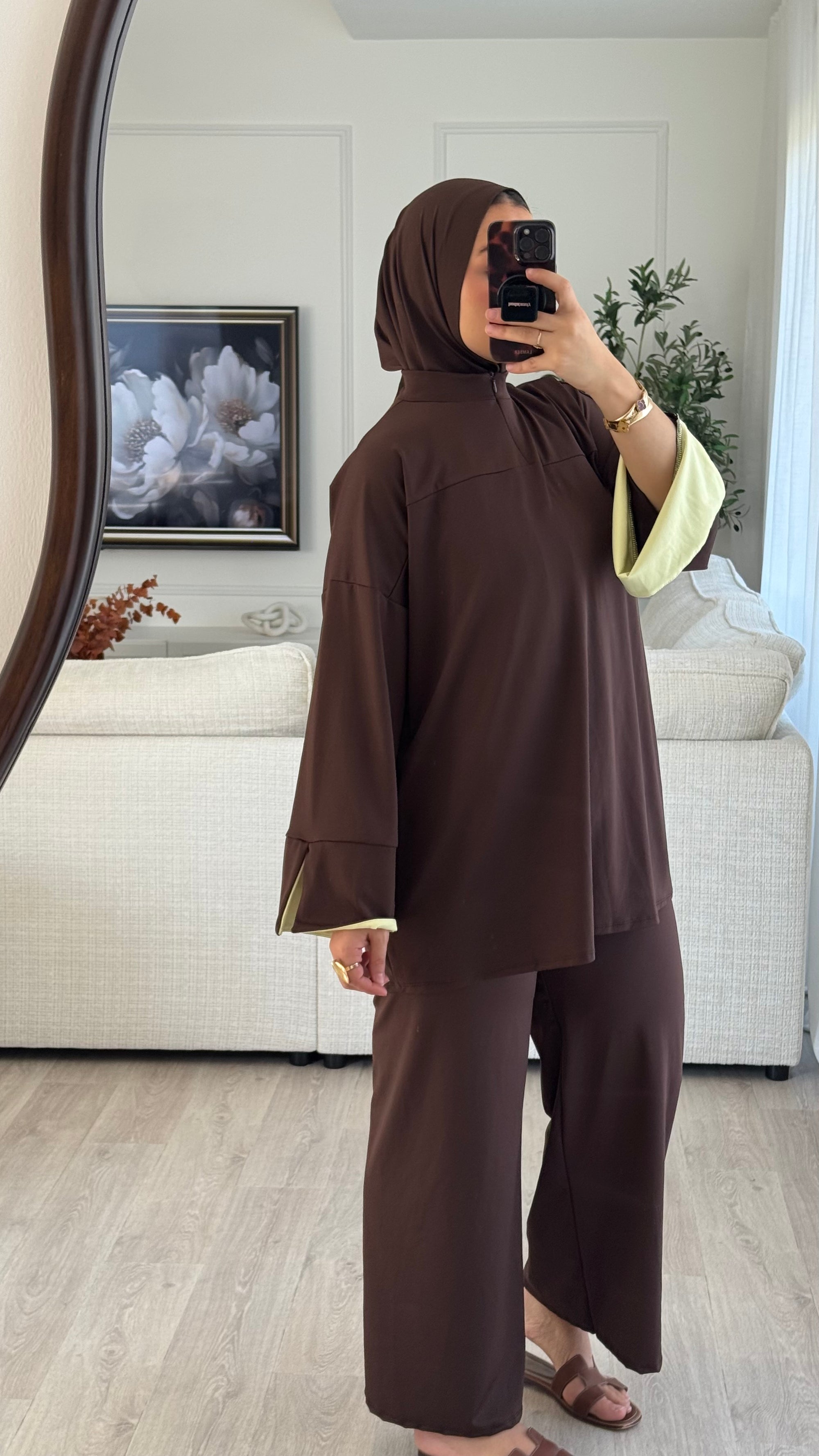 Burkini Lycia | Chocolat - Jaune