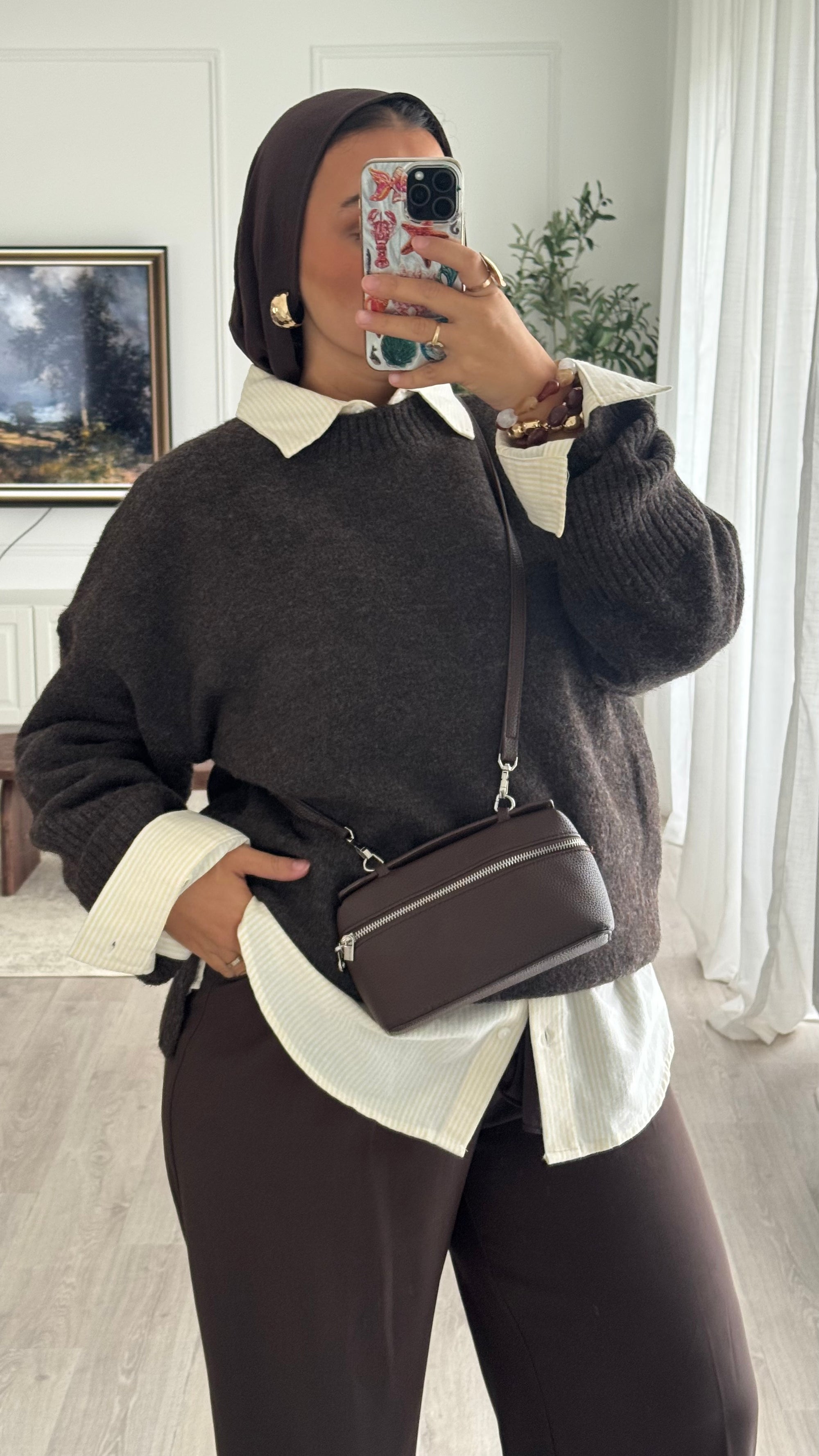 Pull Oversize Maya | Chocolat