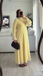 Robe à pois Kayna | Jaune