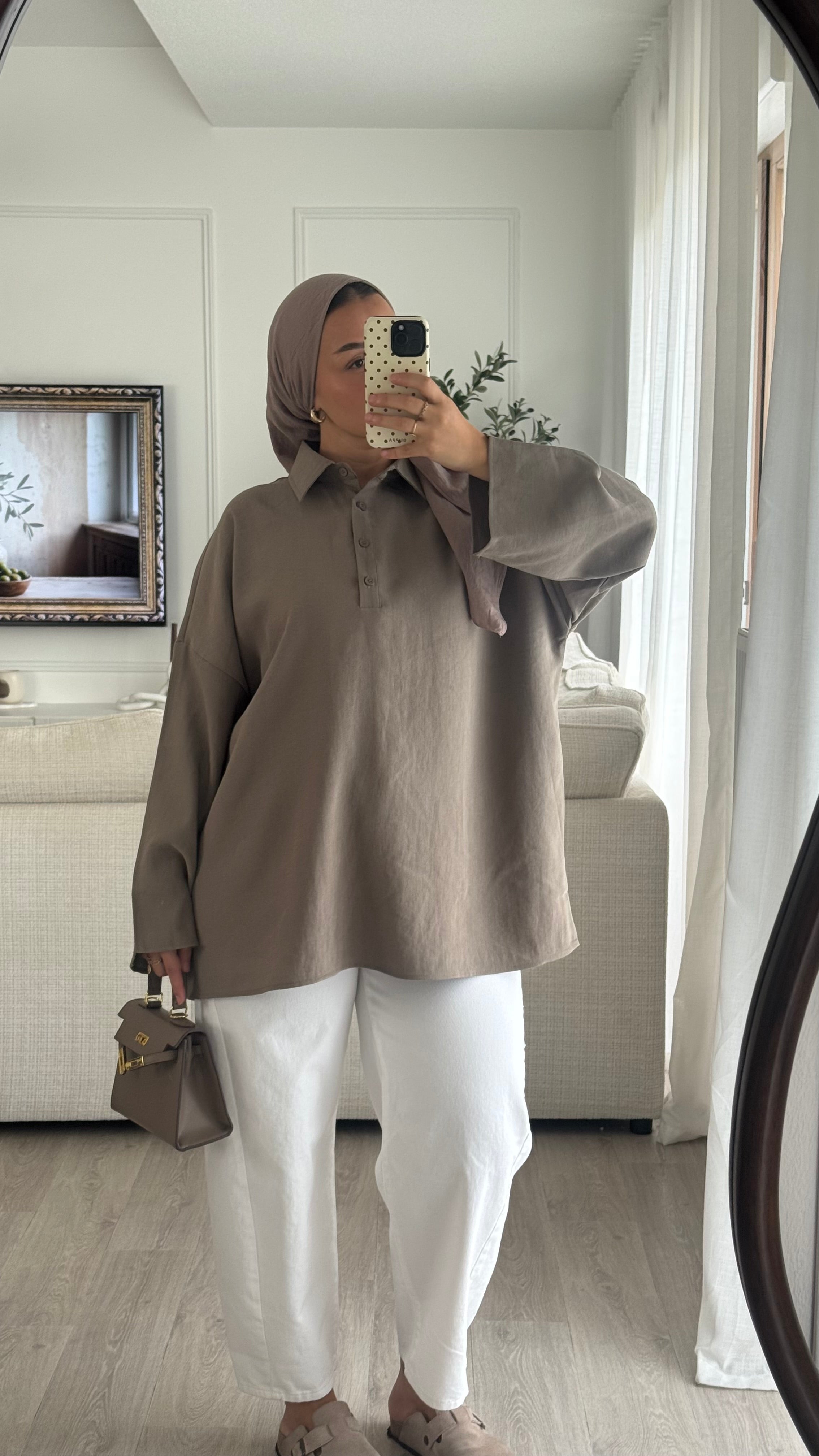 Polo Oversize | Taupe