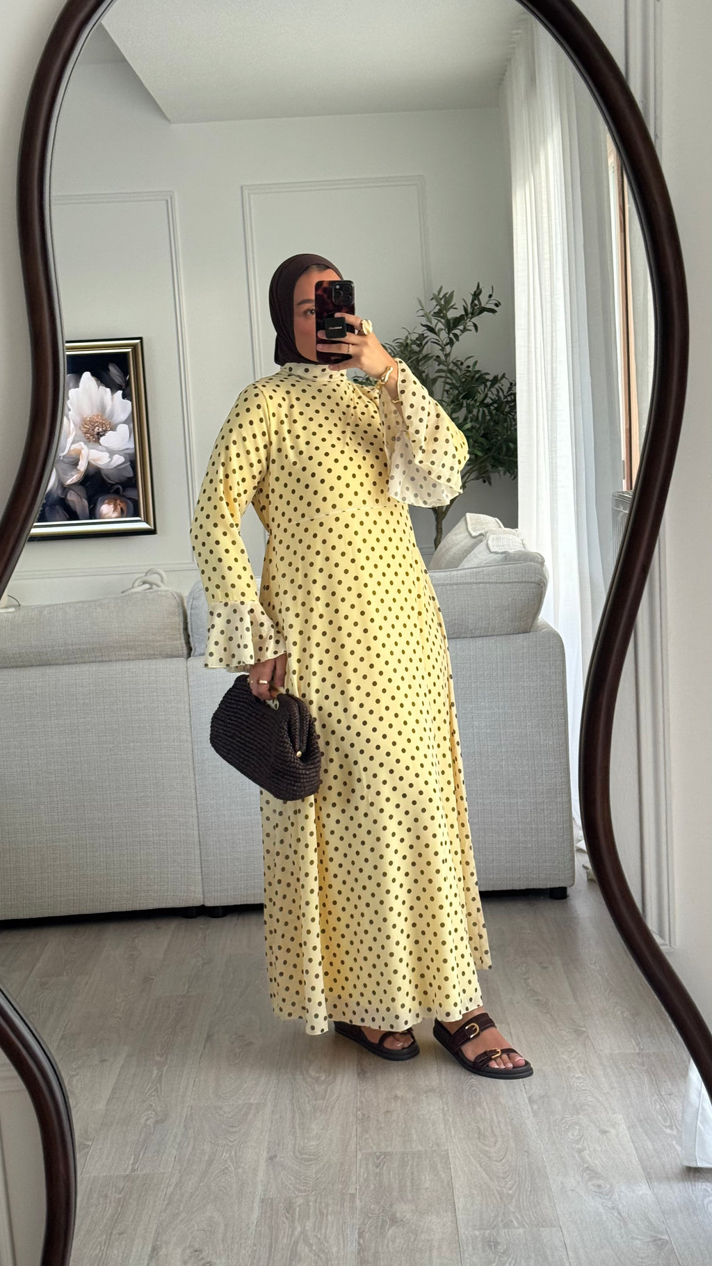 Robe à pois Kayna | Jaune