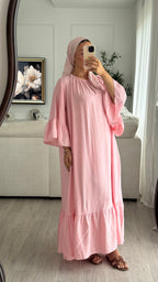 Robe à volant | Rose