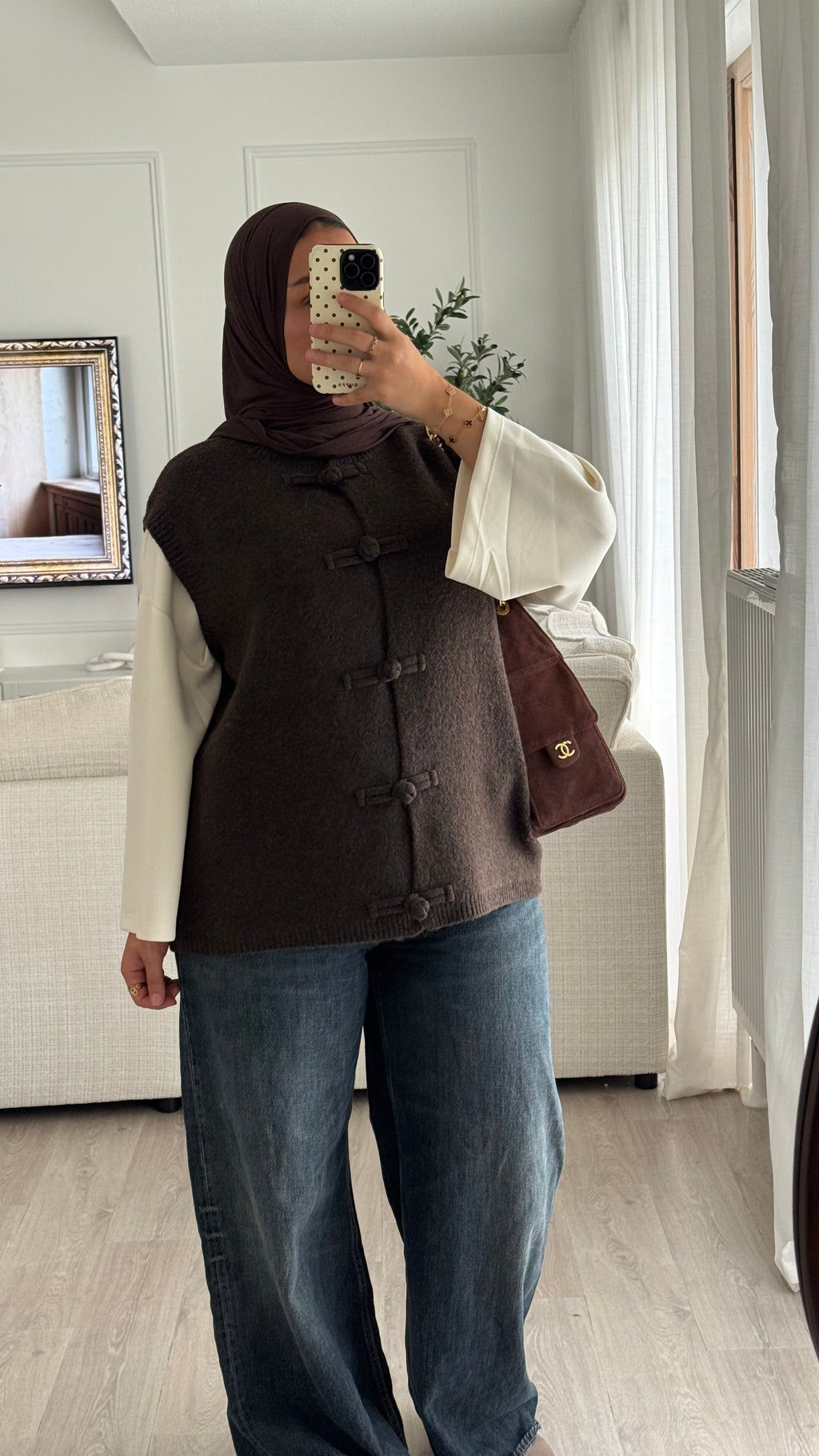 Gilet sans manches | Chocolat