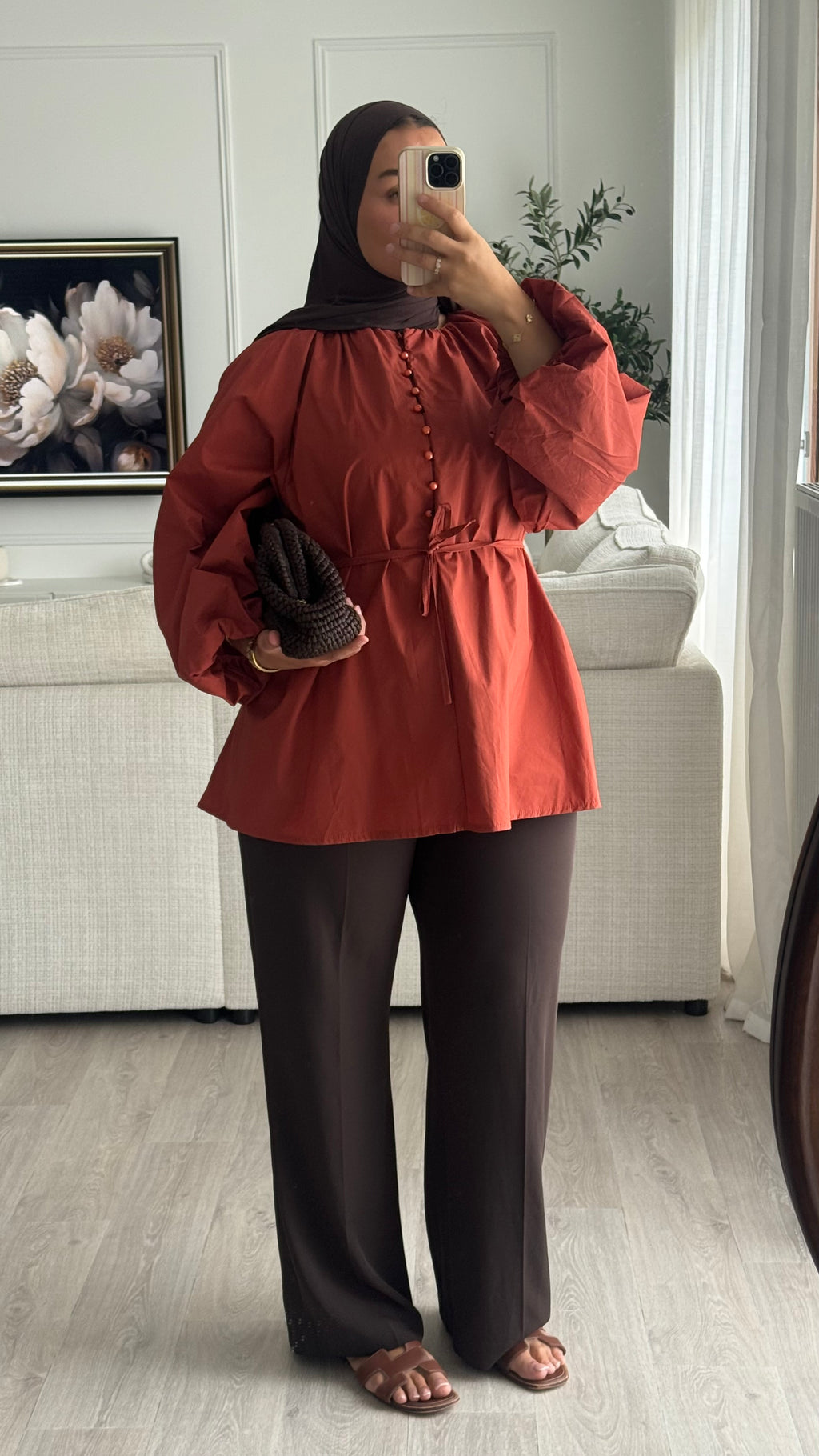 Blouse 100% cotton | terracota