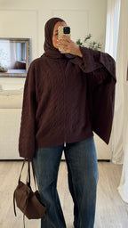Gilet torsadée | Chocolat