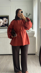 Blouse 100% cotton | terracota