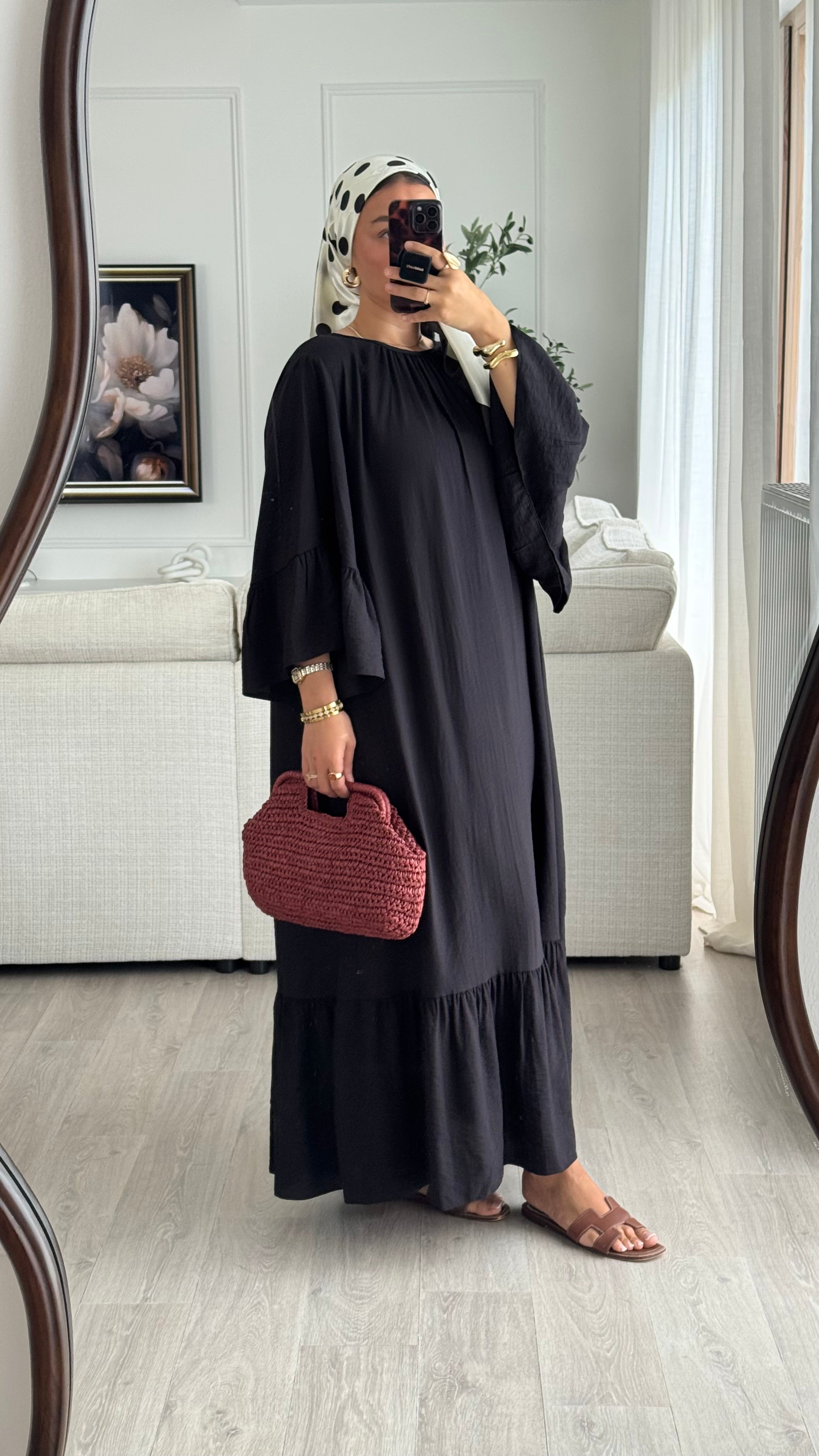 Robe à volant | noir