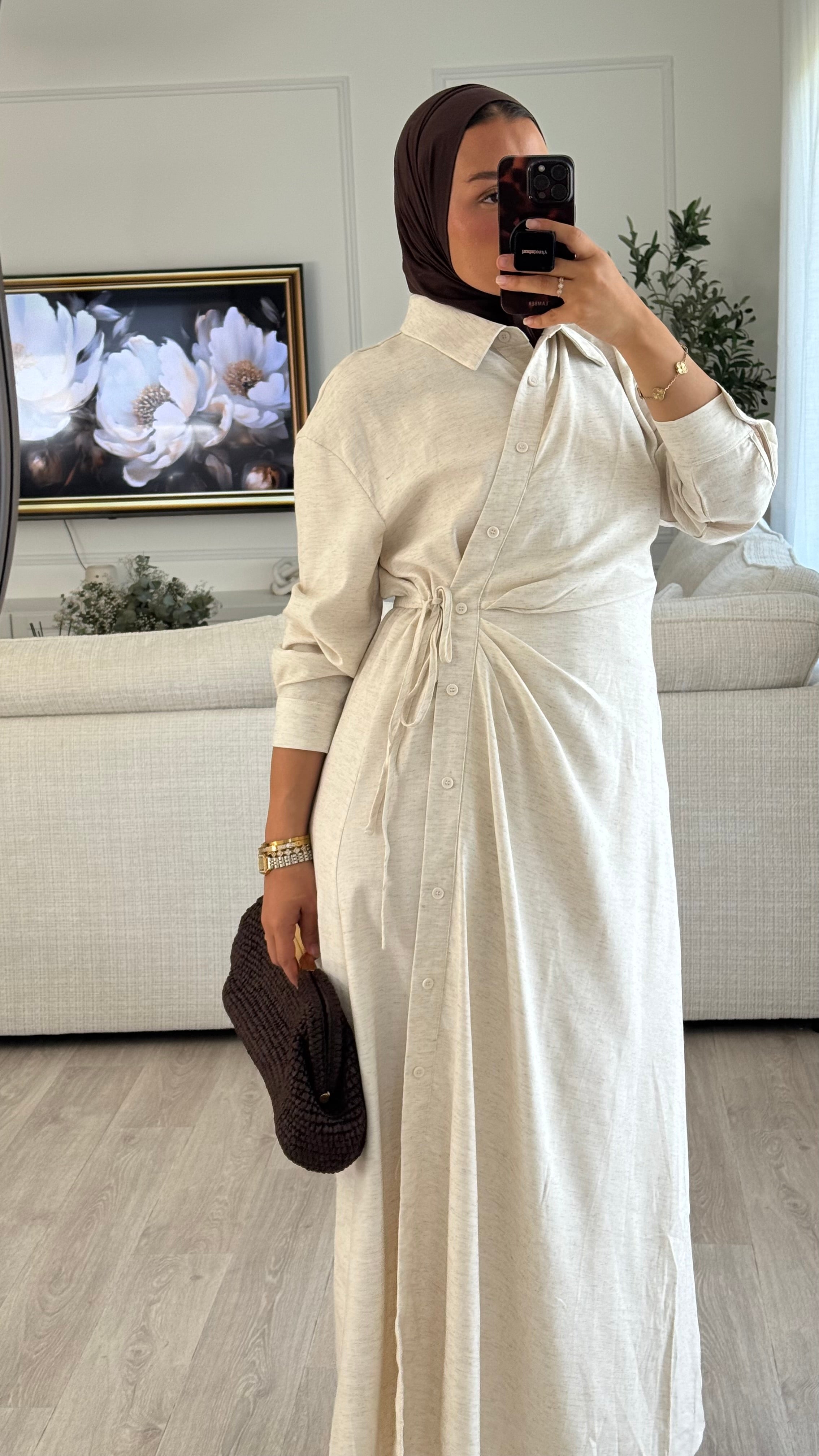 Robe lin Yara | Beige