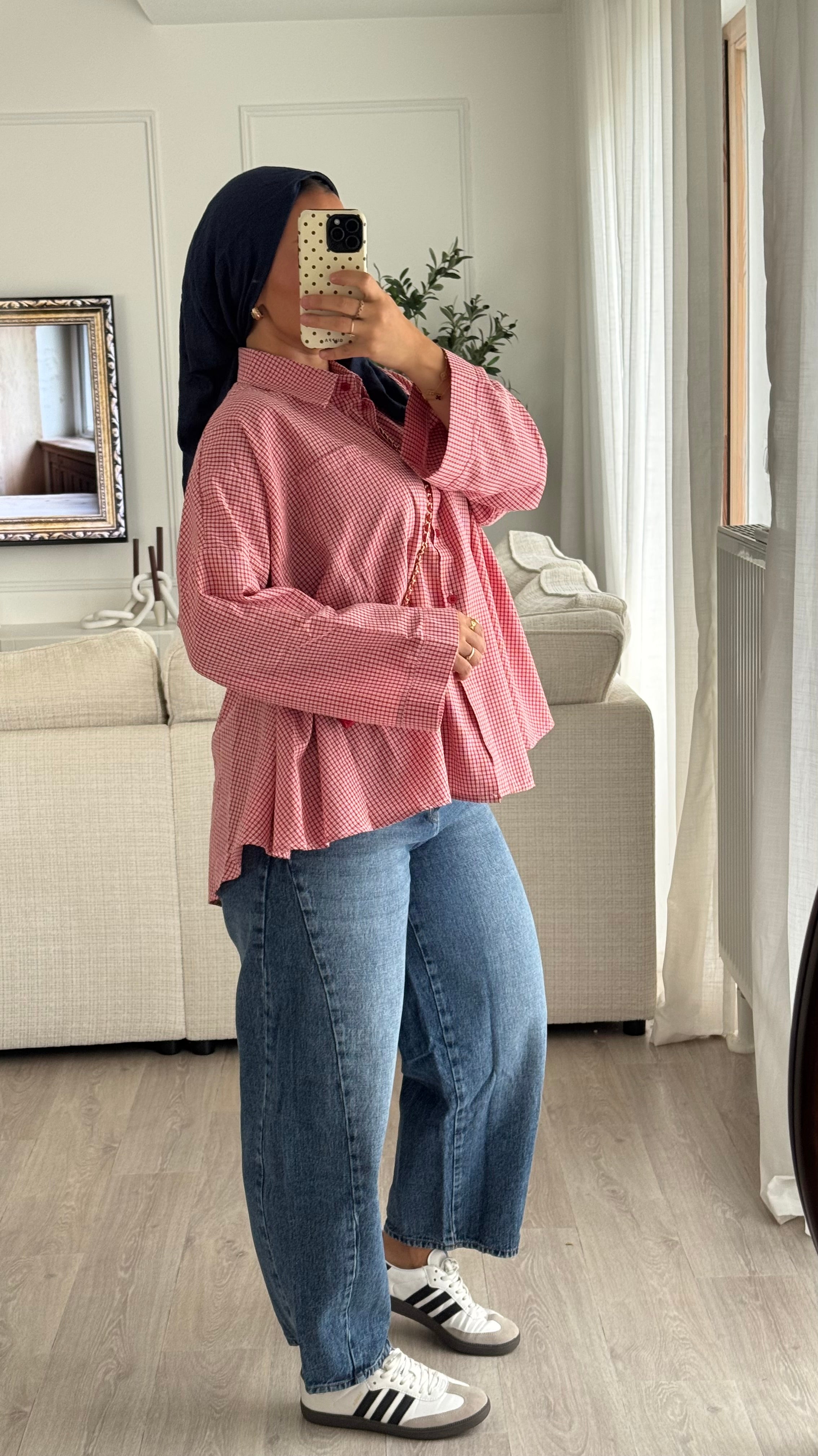 Chemise à carreaux | Rouge
