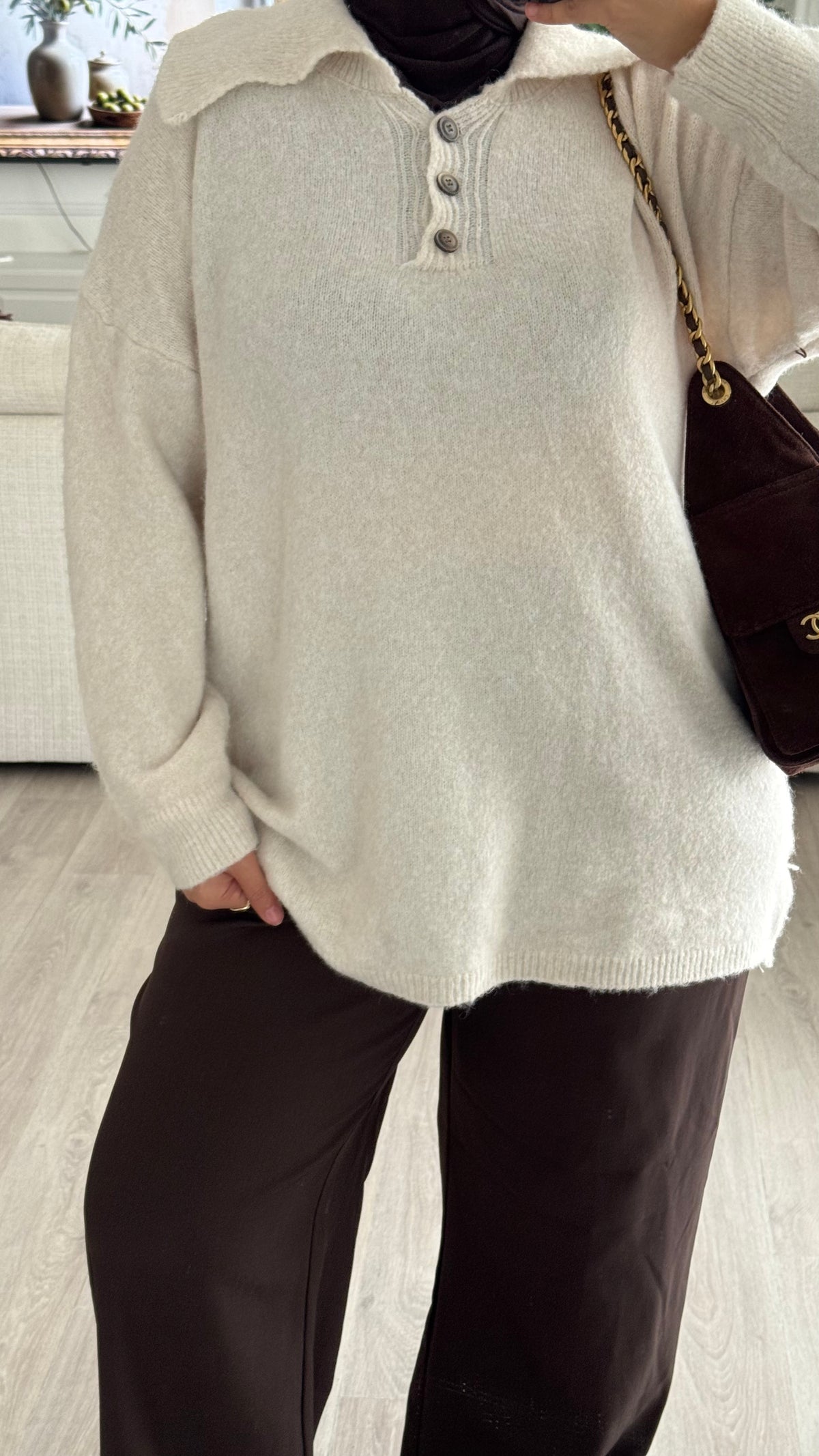 Pull Polo | Ecru