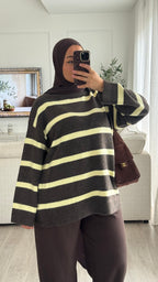 Pull Oversize Miya | Choco-Jaune