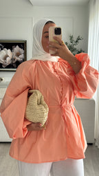 Blouse 100% cotton | Orange