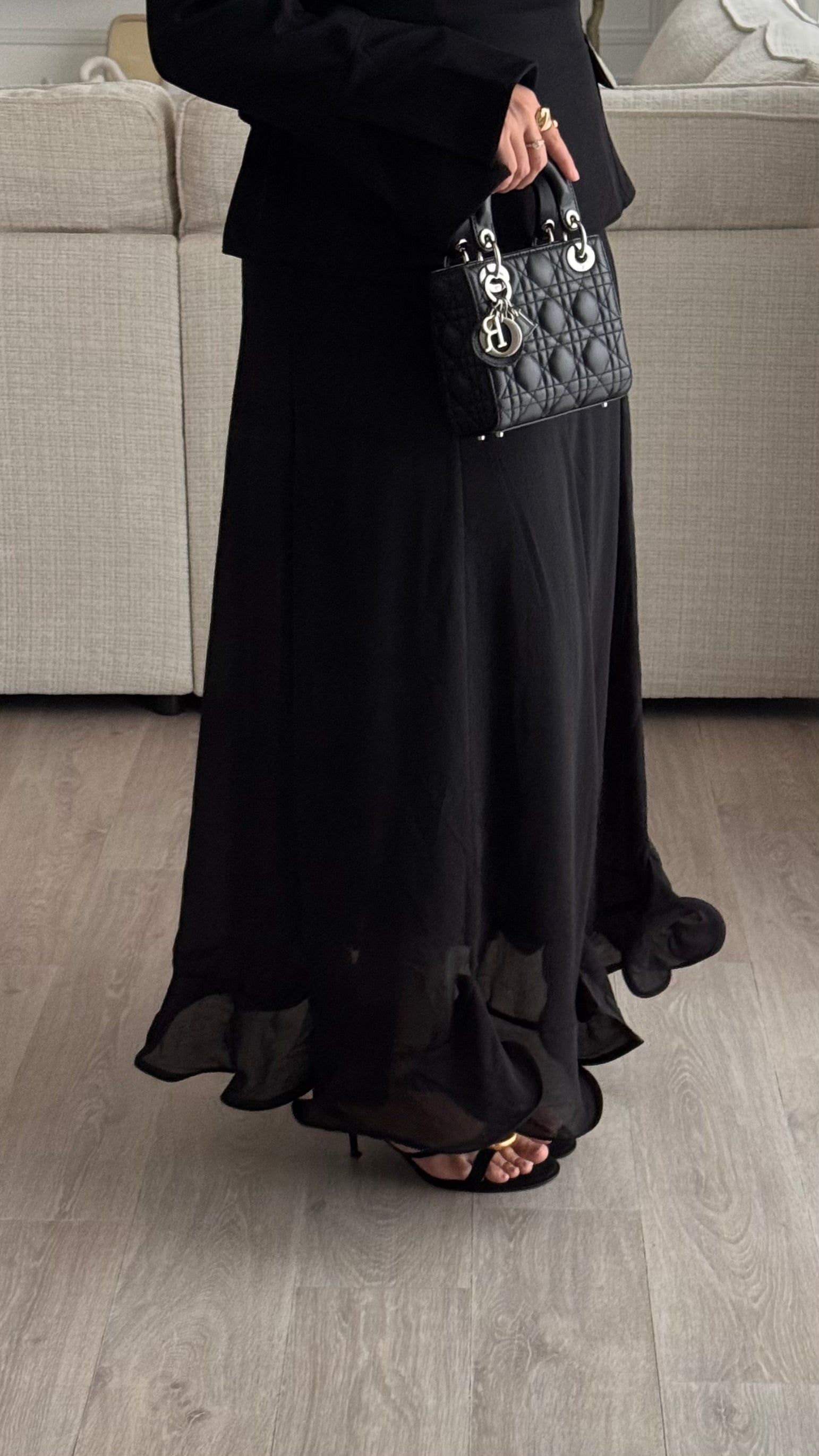 Ruffled skirt | Black