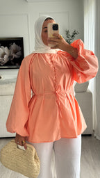 Blouse 100% cotton | Orange