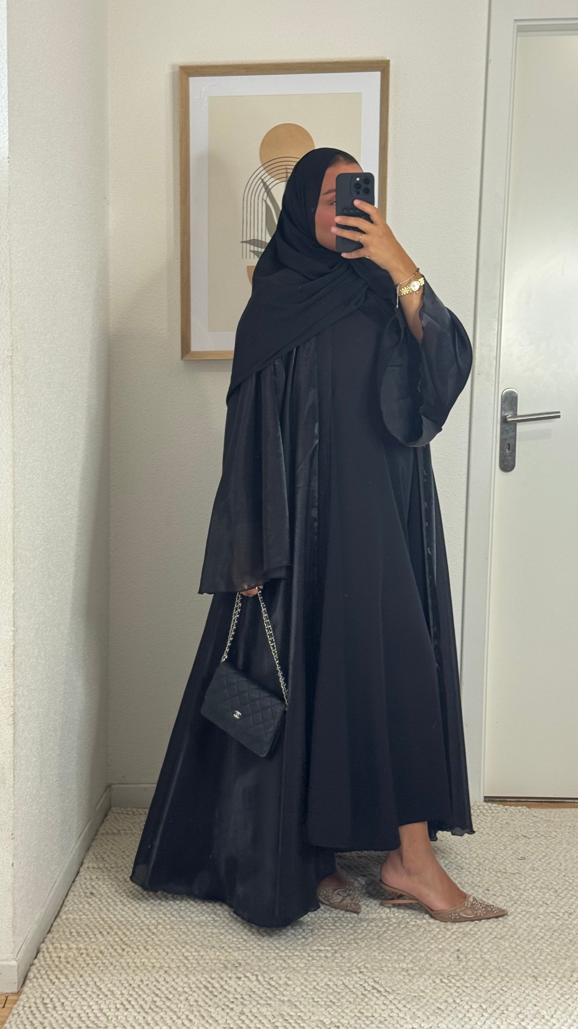 Abaya Shayn réversible | Noir