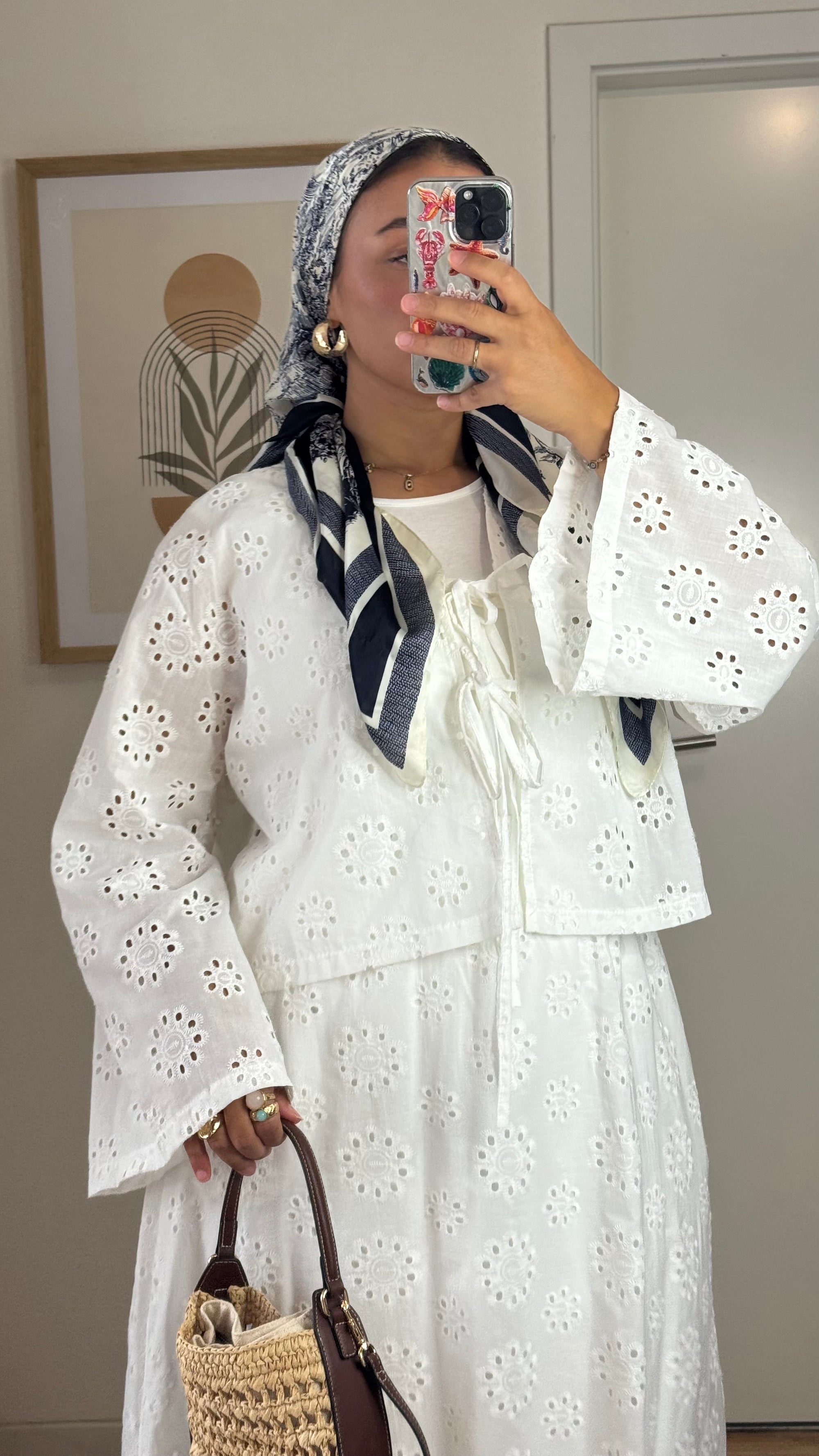 Ensemble Jupe ajouré 100% cotton