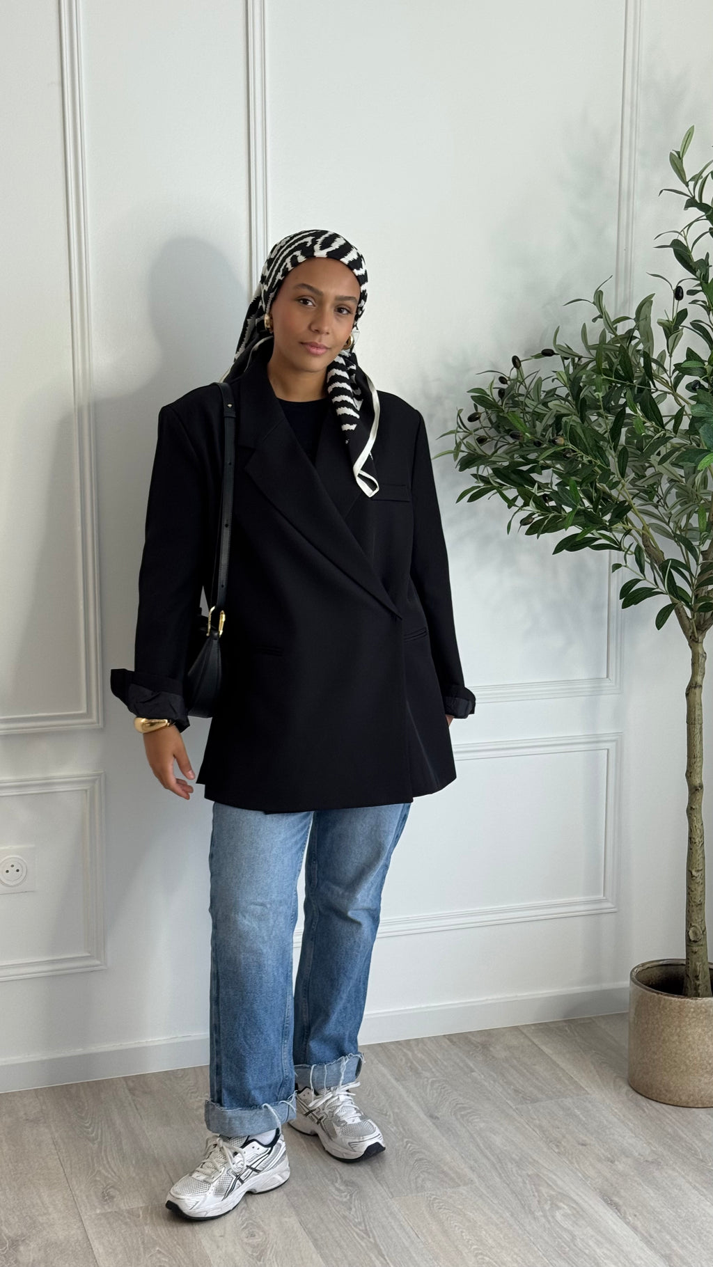 Blazer croisée oversize l Noir