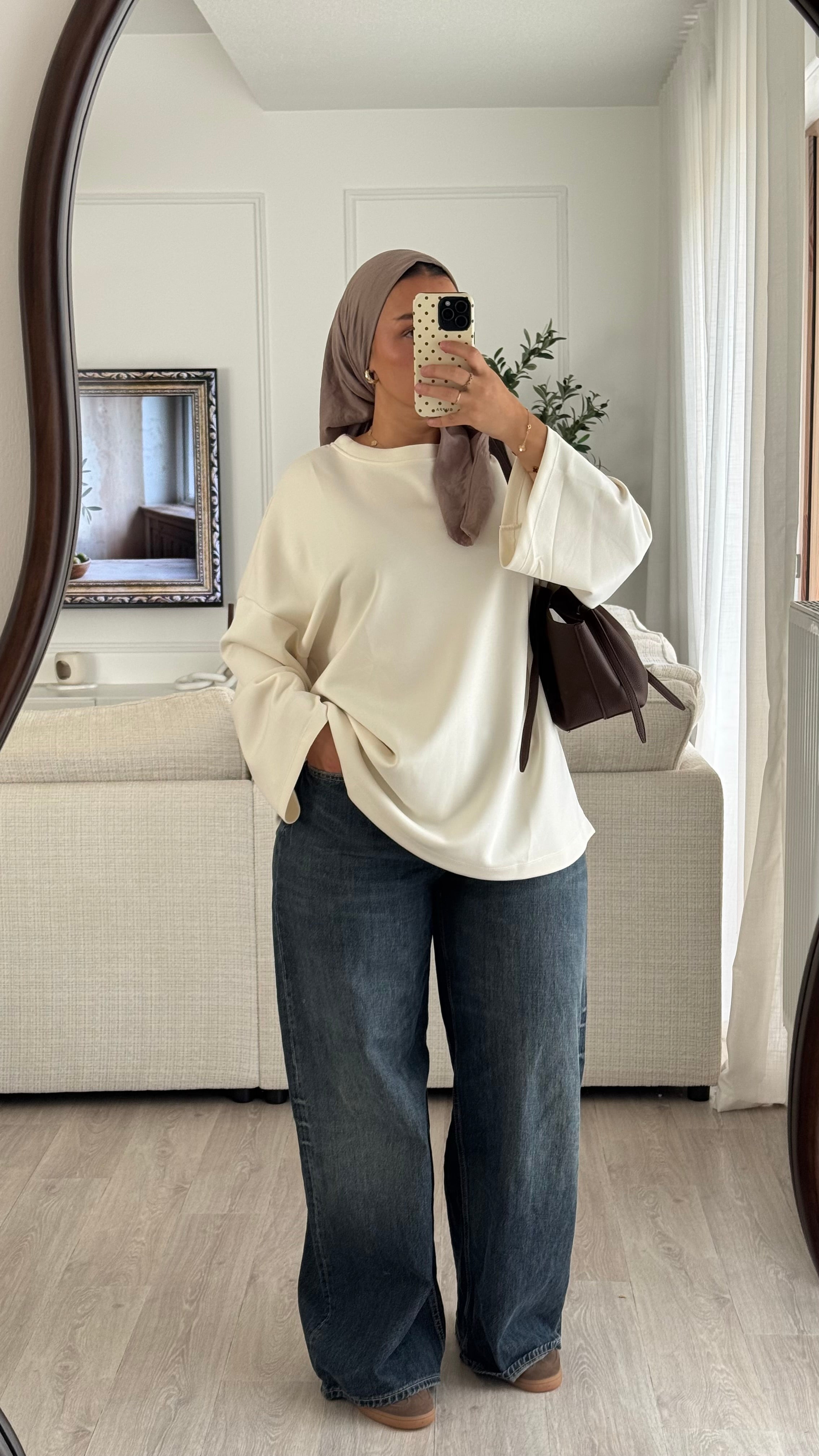 T-shirt Oversize en modal | Blanc cassé