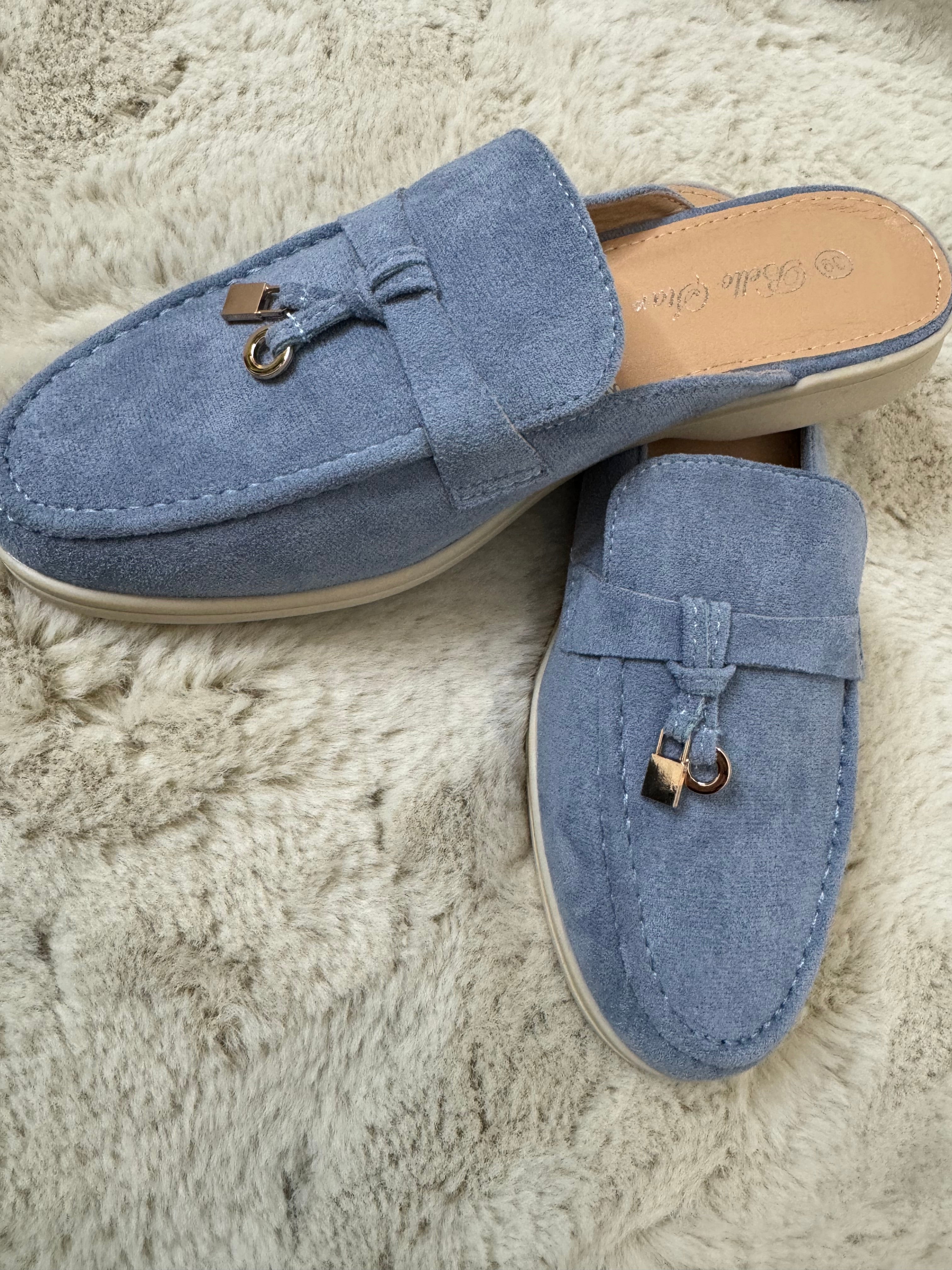 Mules Piana Bleu