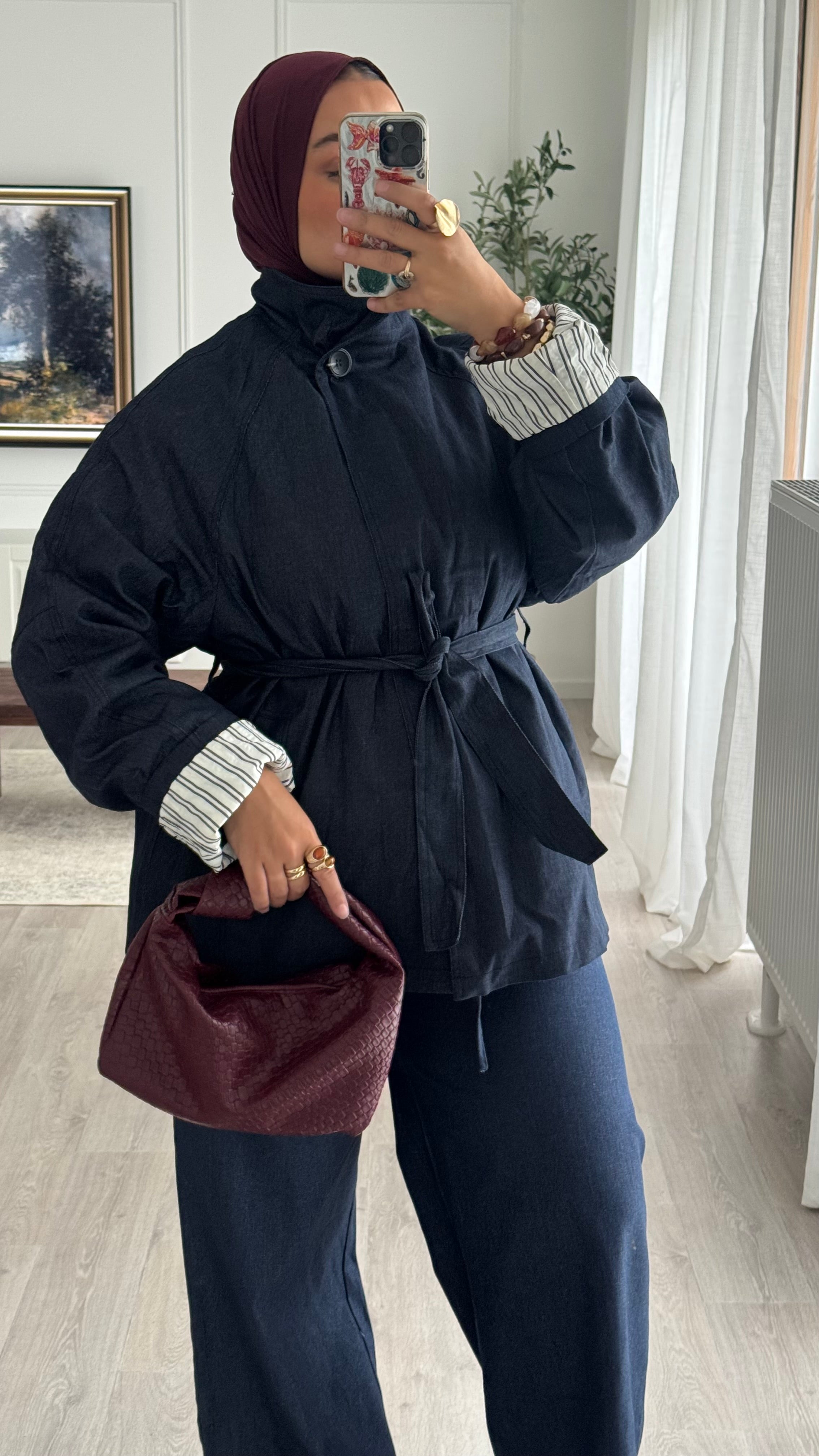 Amara short trench coat | Jeans