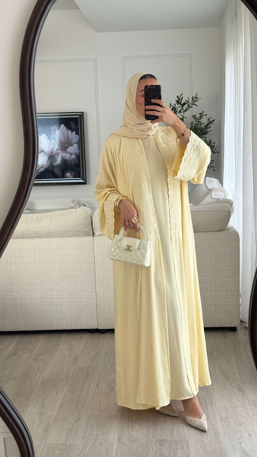 Ensemble Abaya Jawhara | Jaune