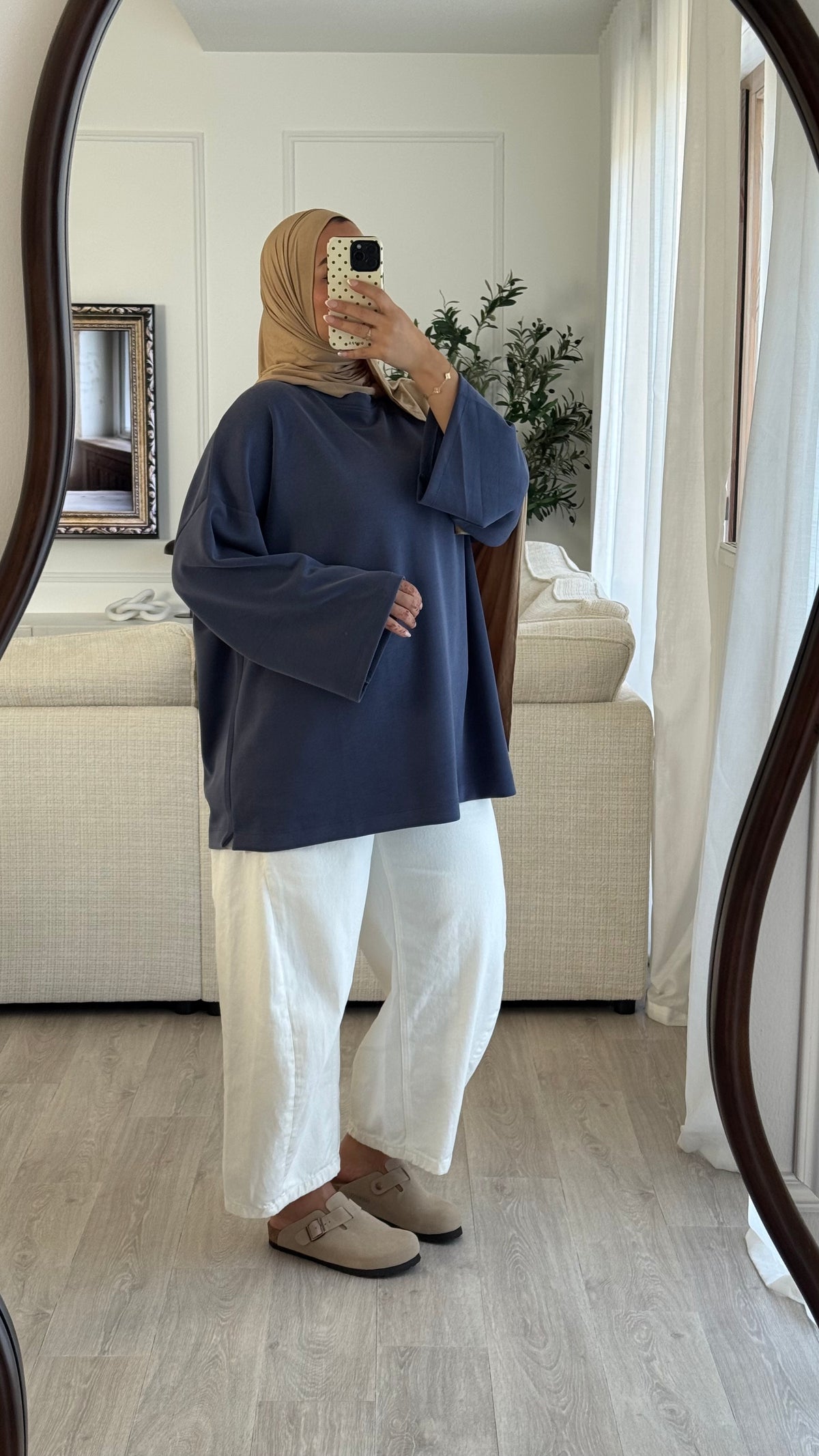 T-shirt Oversize en modal | Bleu jeans