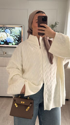 Gilet torsadée | écru [ EXPÉDITION LE 13/02]